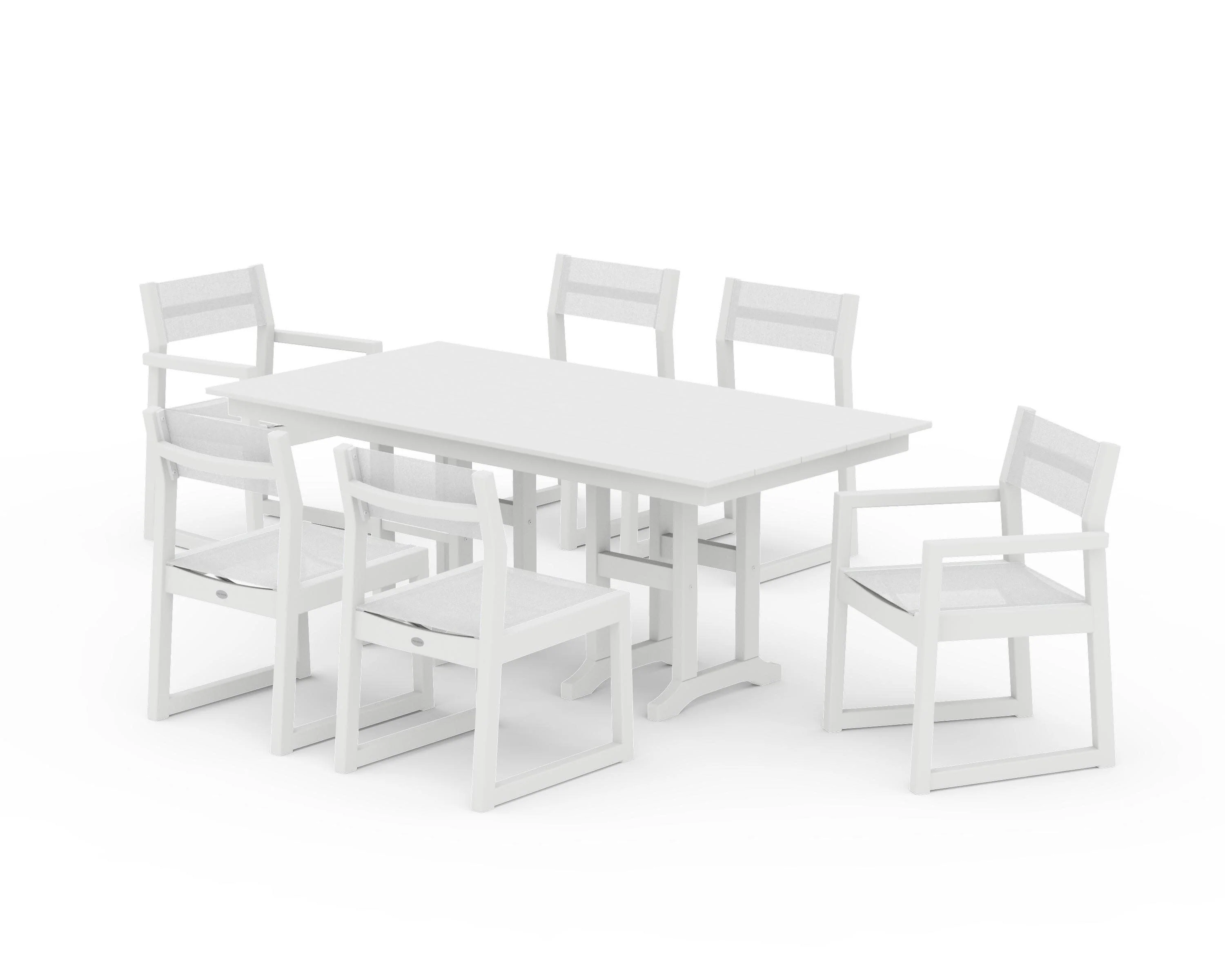 EDGE Sling 7-Piece Farmhouse Dining Set - Image 28