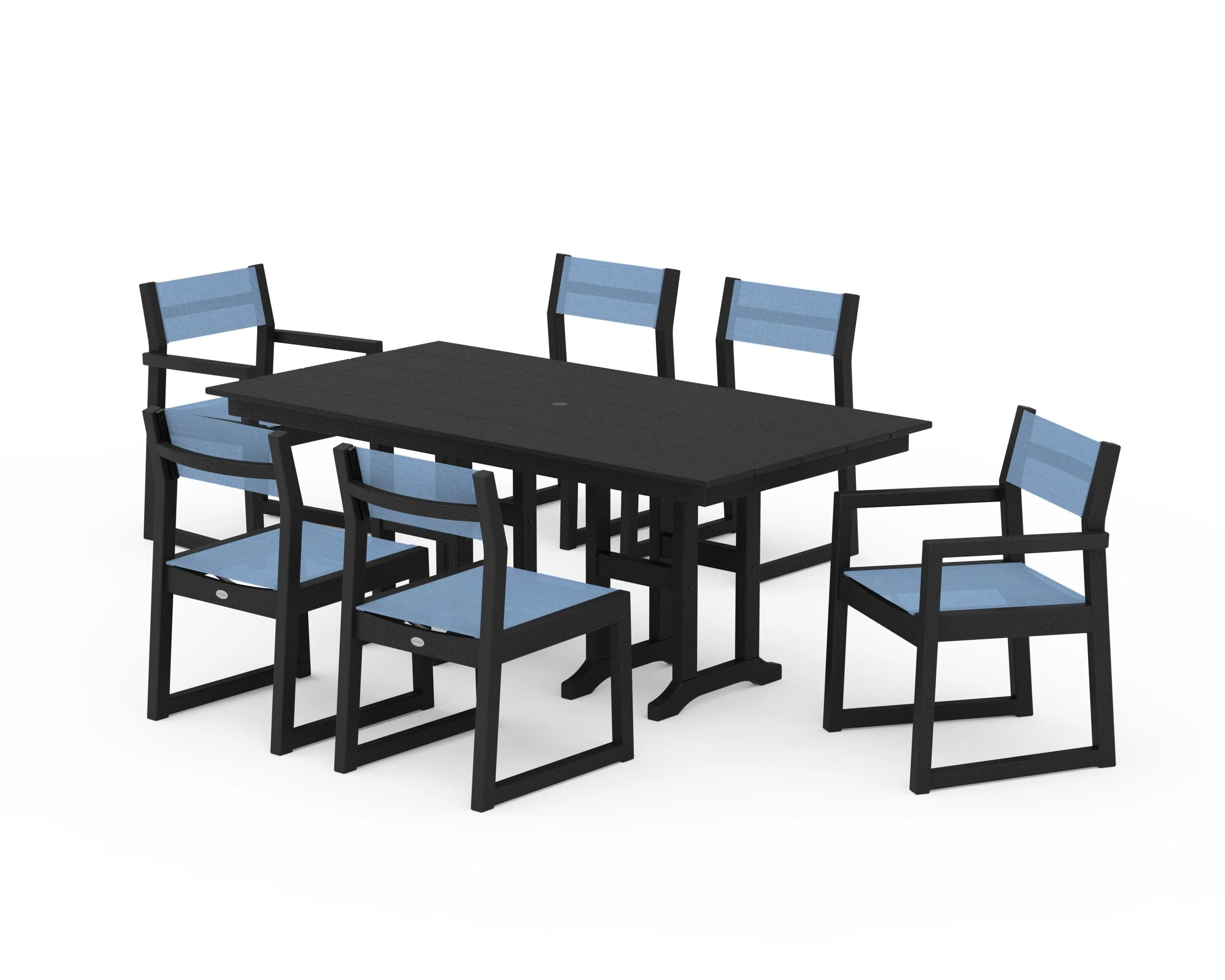 EDGE Sling 7-Piece Farmhouse Dining Set - Image 5