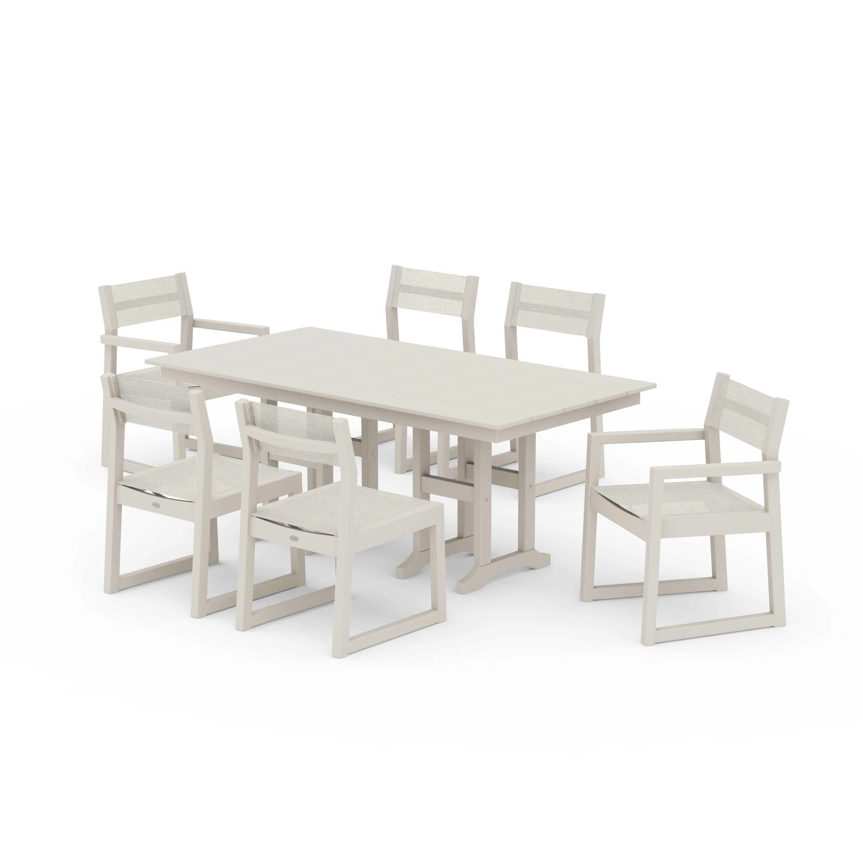 EDGE Sling 7-Piece Farmhouse Dining Set - Image 88