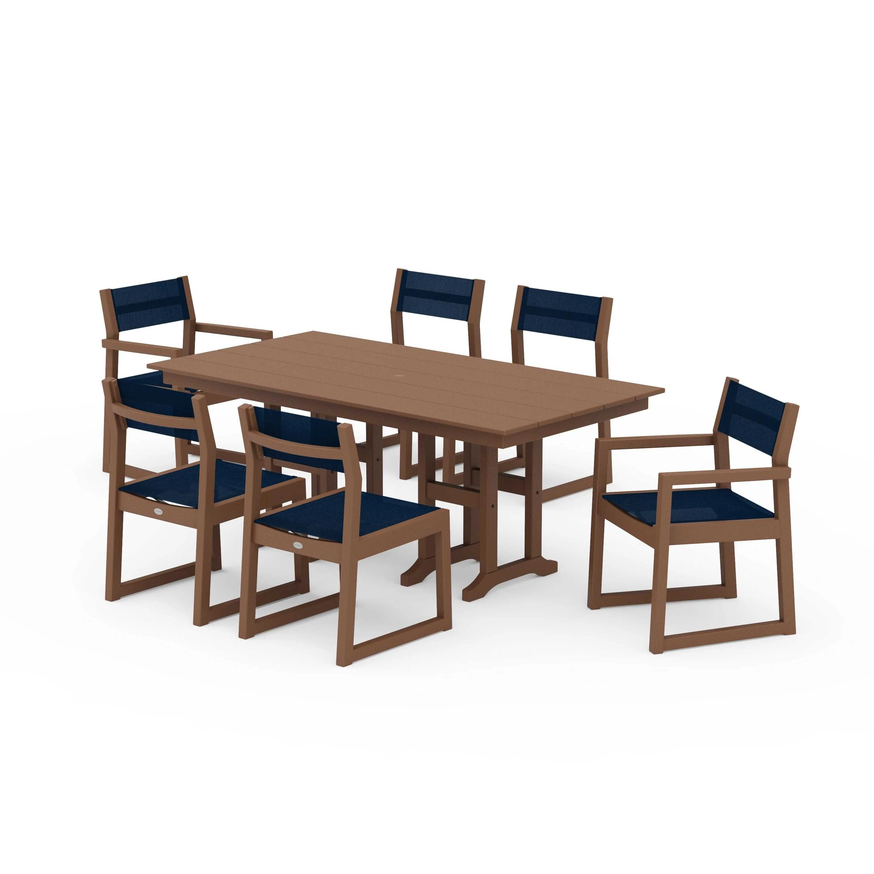 EDGE Sling 7-Piece Farmhouse Dining Set - Image 92