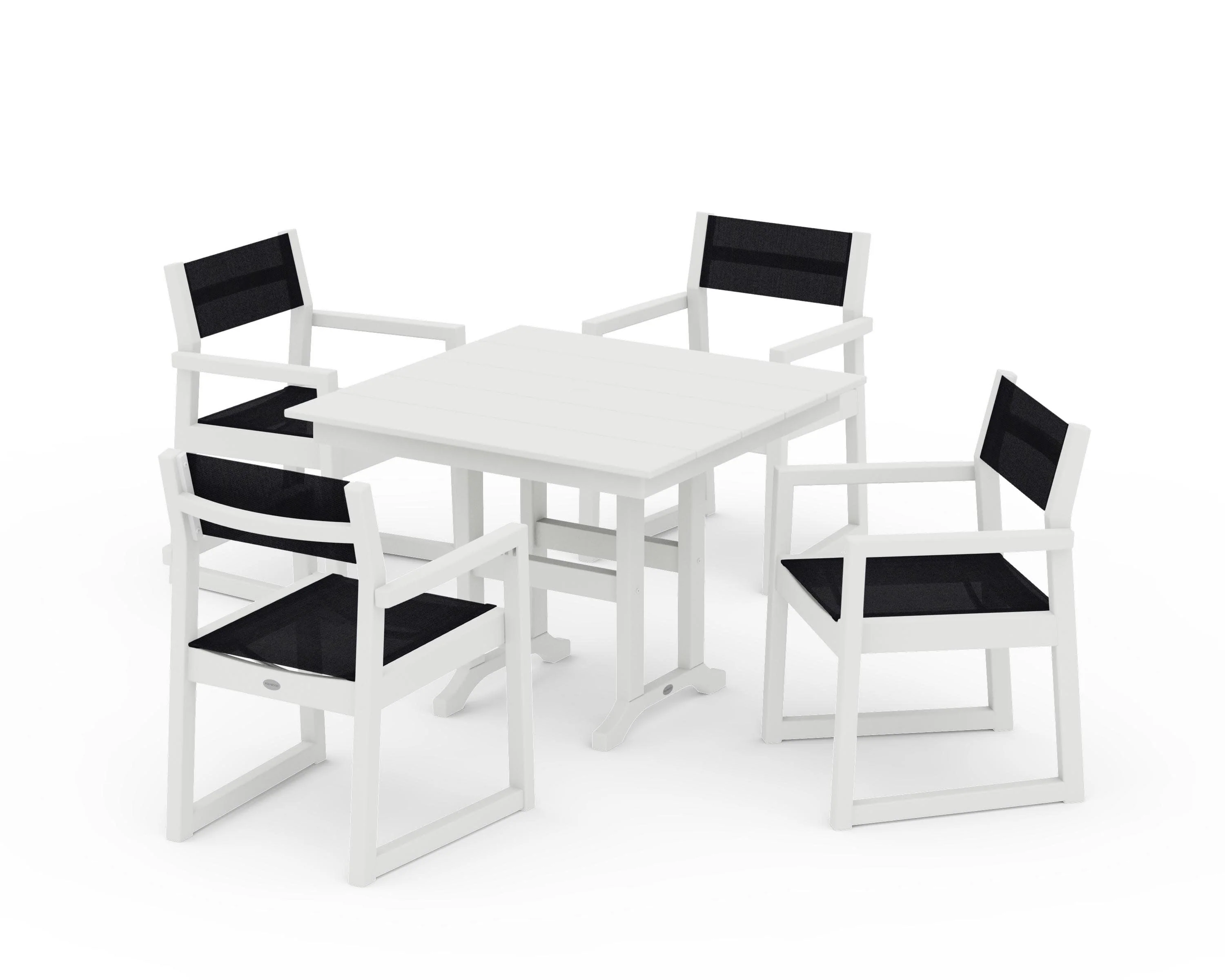 EDGE Sling Arm Chair 5-Piece Farmhouse Dining Set - Image 10