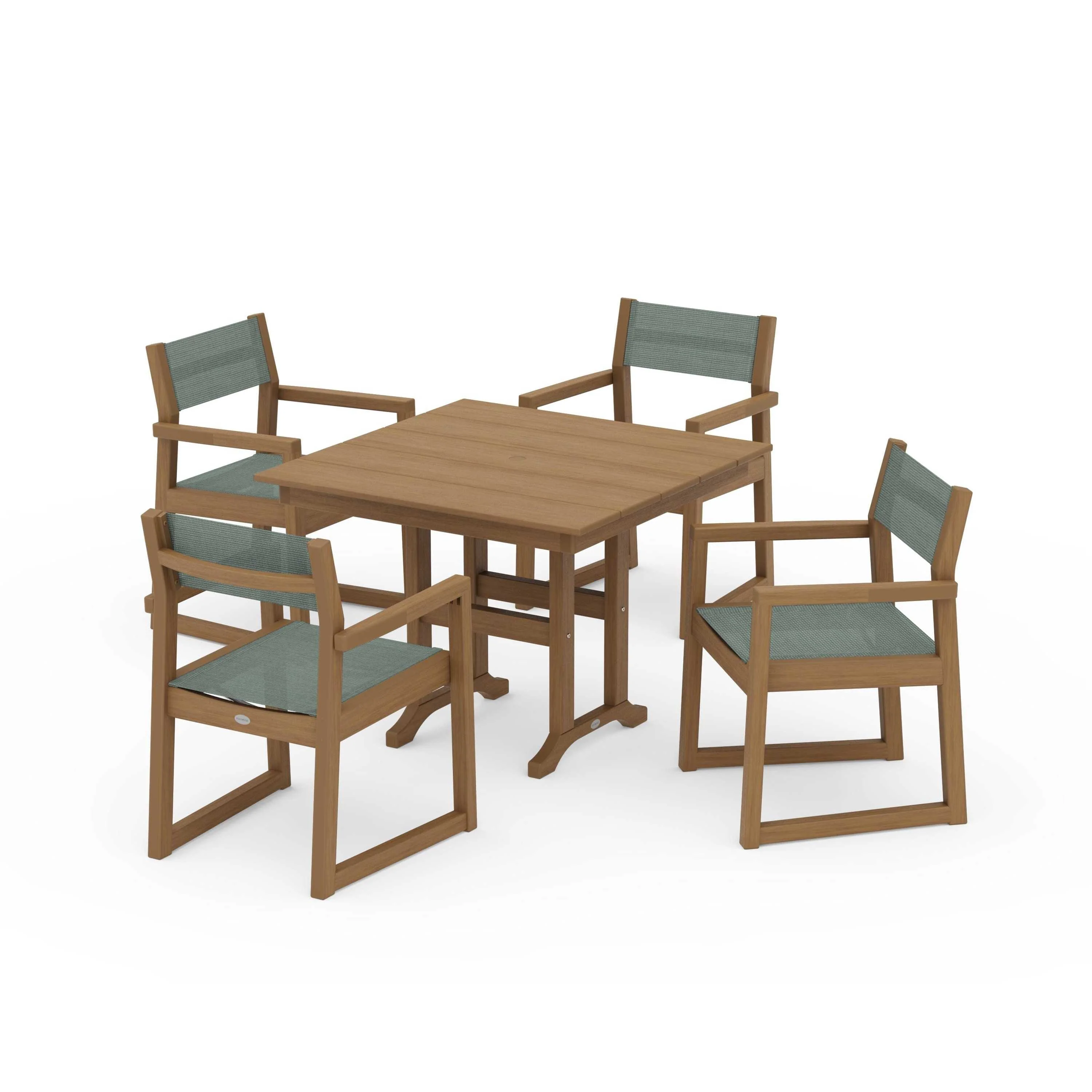 EDGE Sling Arm Chair 5-Piece Farmhouse Dining Set - Image 101