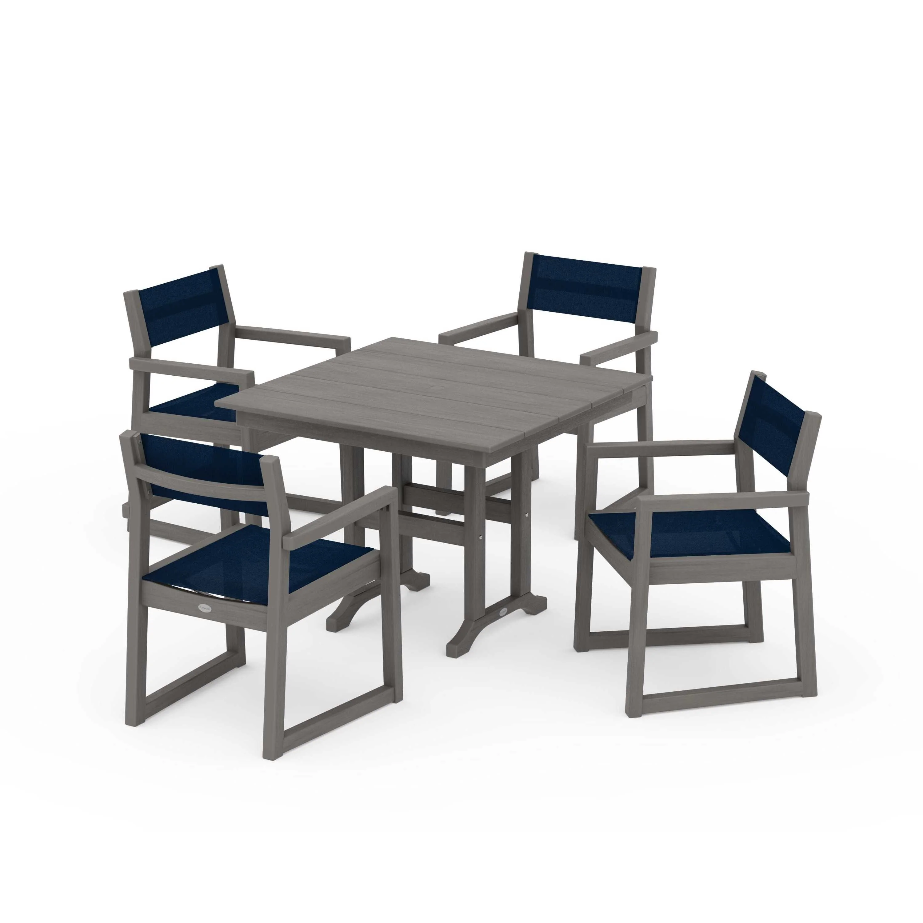 EDGE Sling Arm Chair 5-Piece Farmhouse Dining Set - Image 117