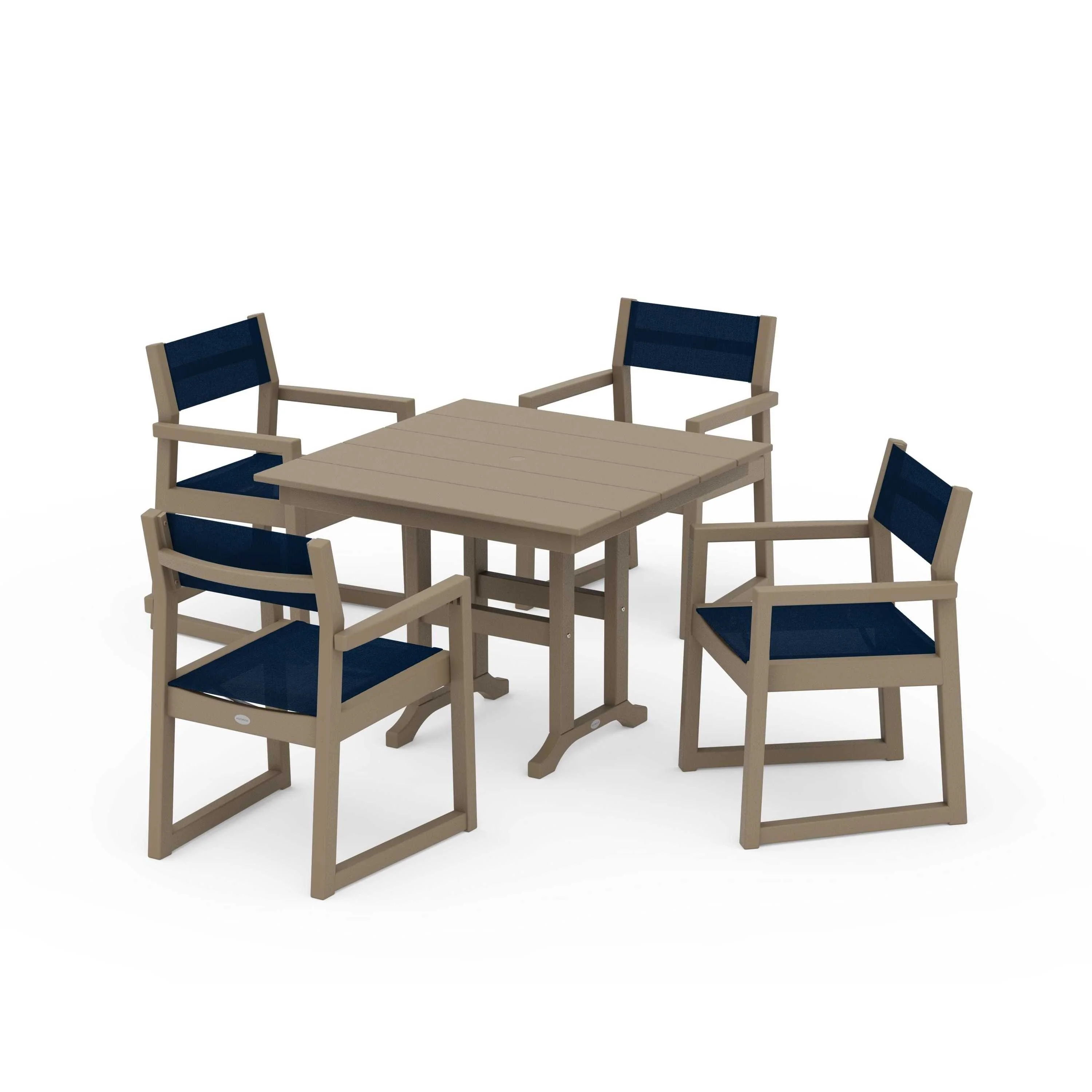 EDGE Sling Arm Chair 5-Piece Farmhouse Dining Set - Image 118