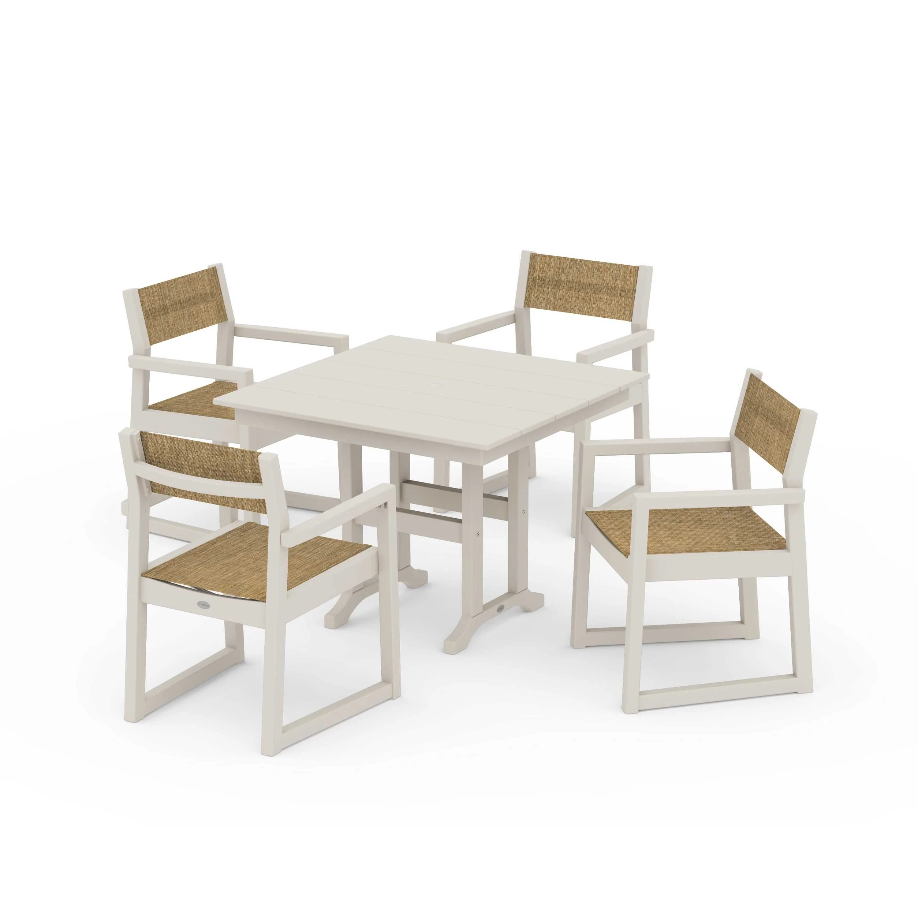 EDGE Sling Arm Chair 5-Piece Farmhouse Dining Set - Image 125