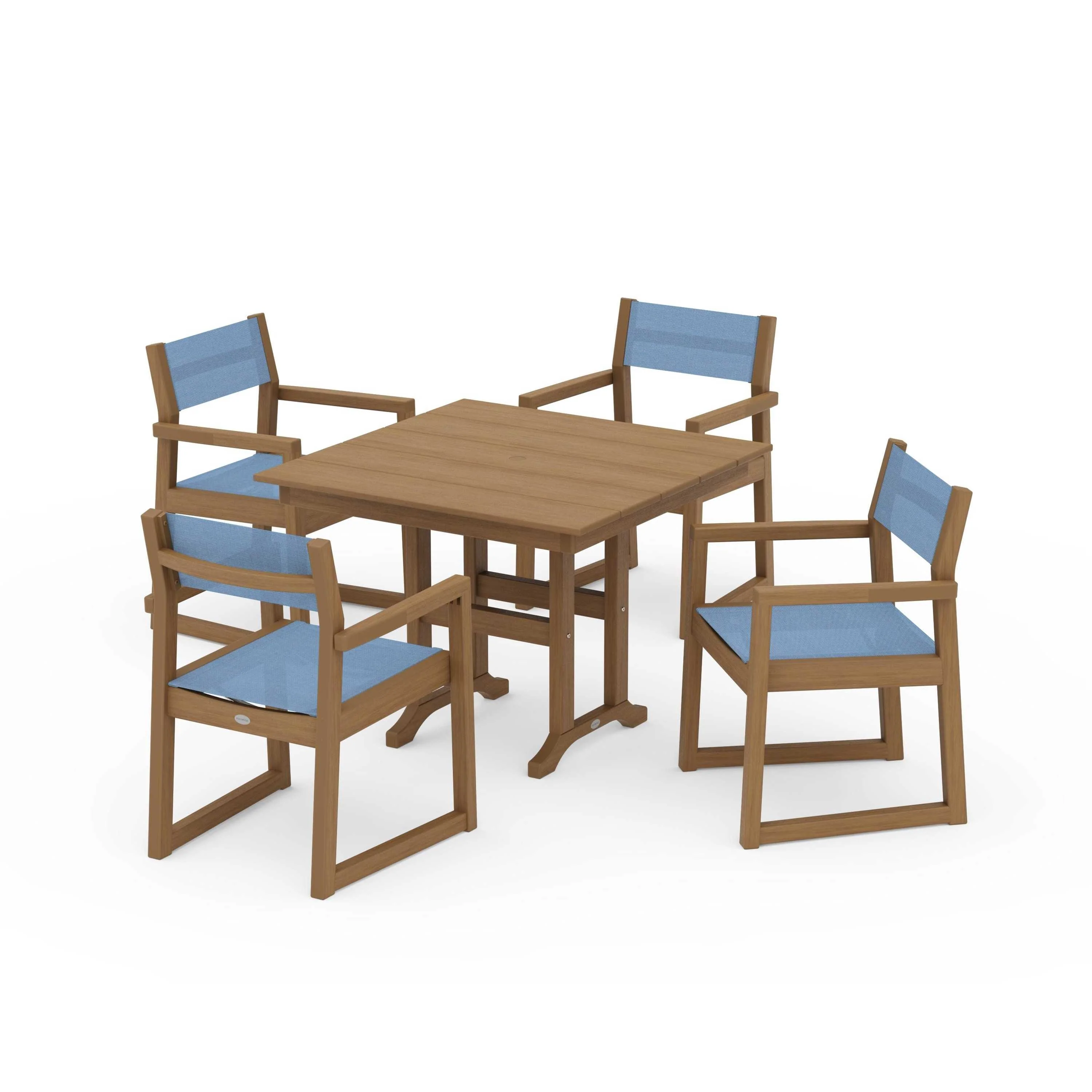 EDGE Sling Arm Chair 5-Piece Farmhouse Dining Set - Image 129