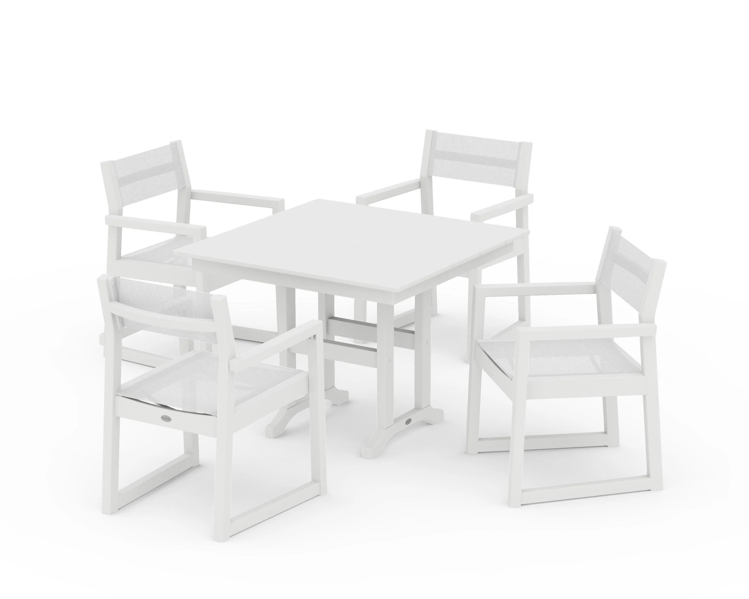 EDGE Sling Arm Chair 5-Piece Farmhouse Dining Set - Image 13