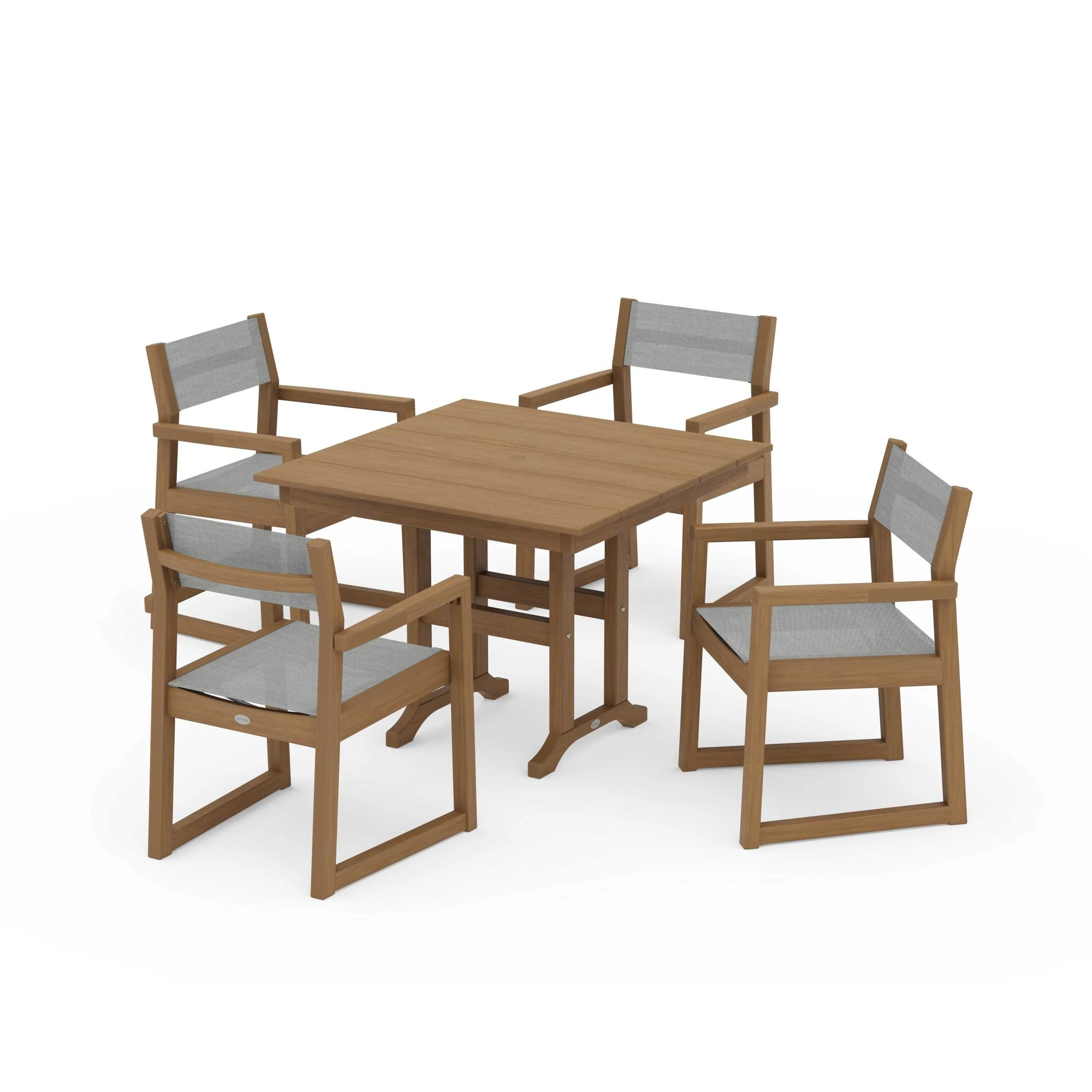 EDGE Sling Arm Chair 5-Piece Farmhouse Dining Set - Image 132