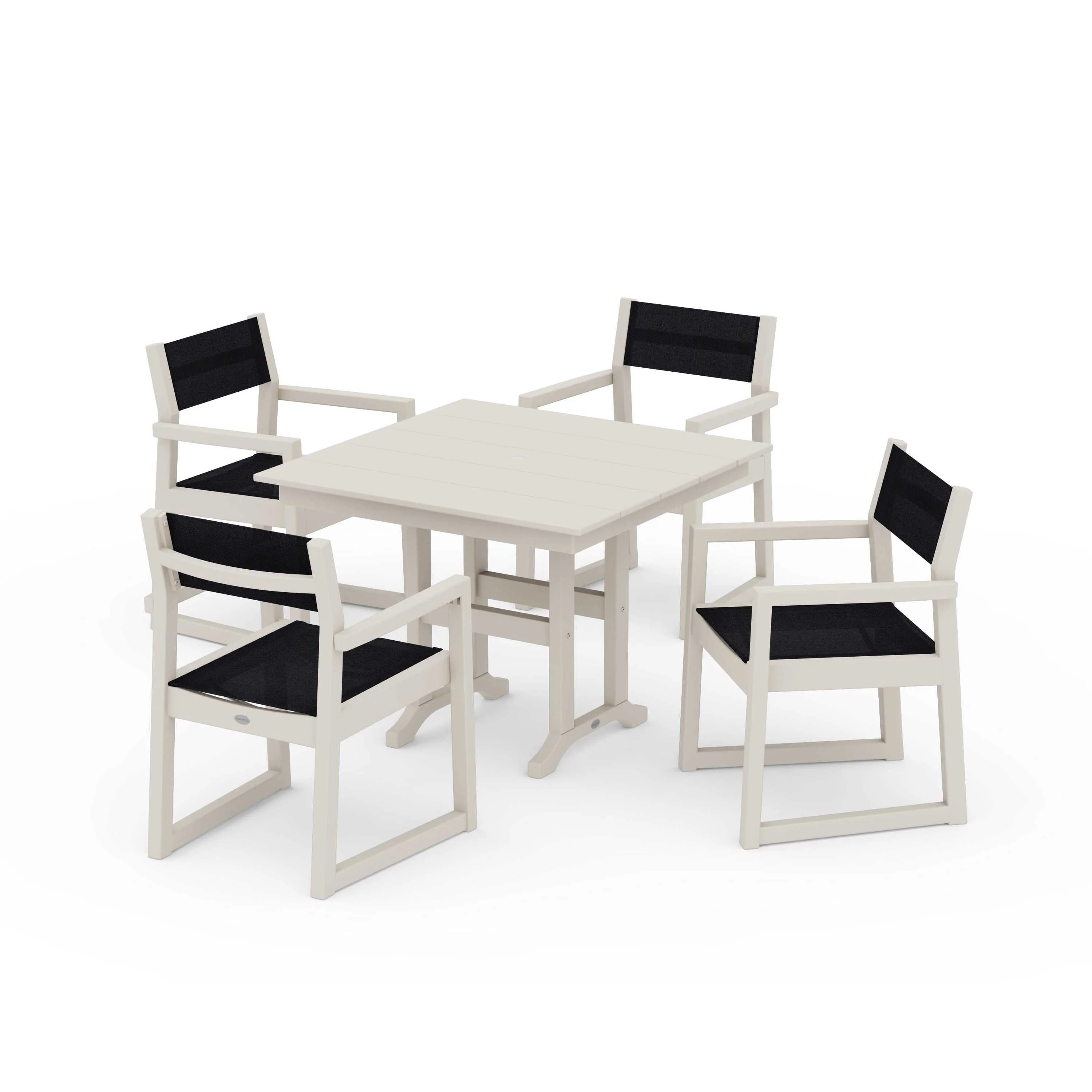 EDGE Sling Arm Chair 5-Piece Farmhouse Dining Set - Image 134