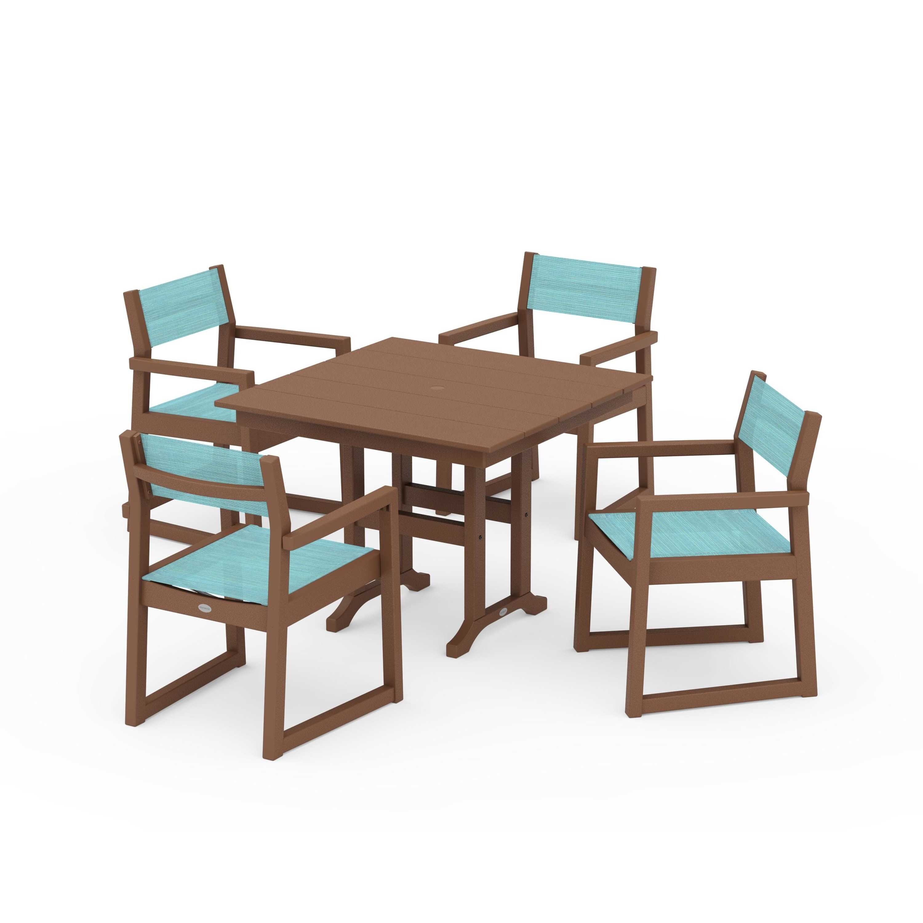 EDGE Sling Arm Chair 5-Piece Farmhouse Dining Set - Image 135