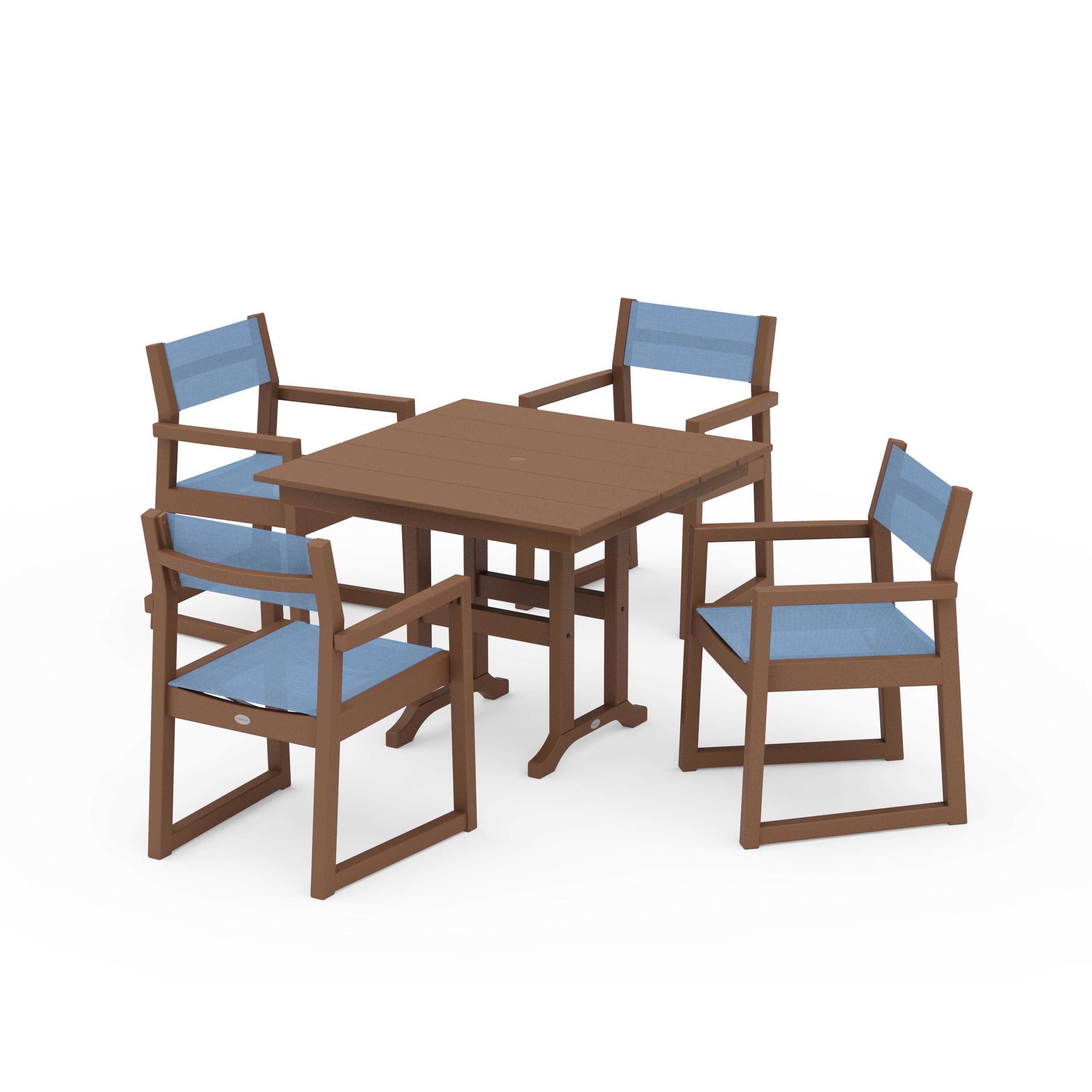 EDGE Sling Arm Chair 5-Piece Farmhouse Dining Set - Image 137