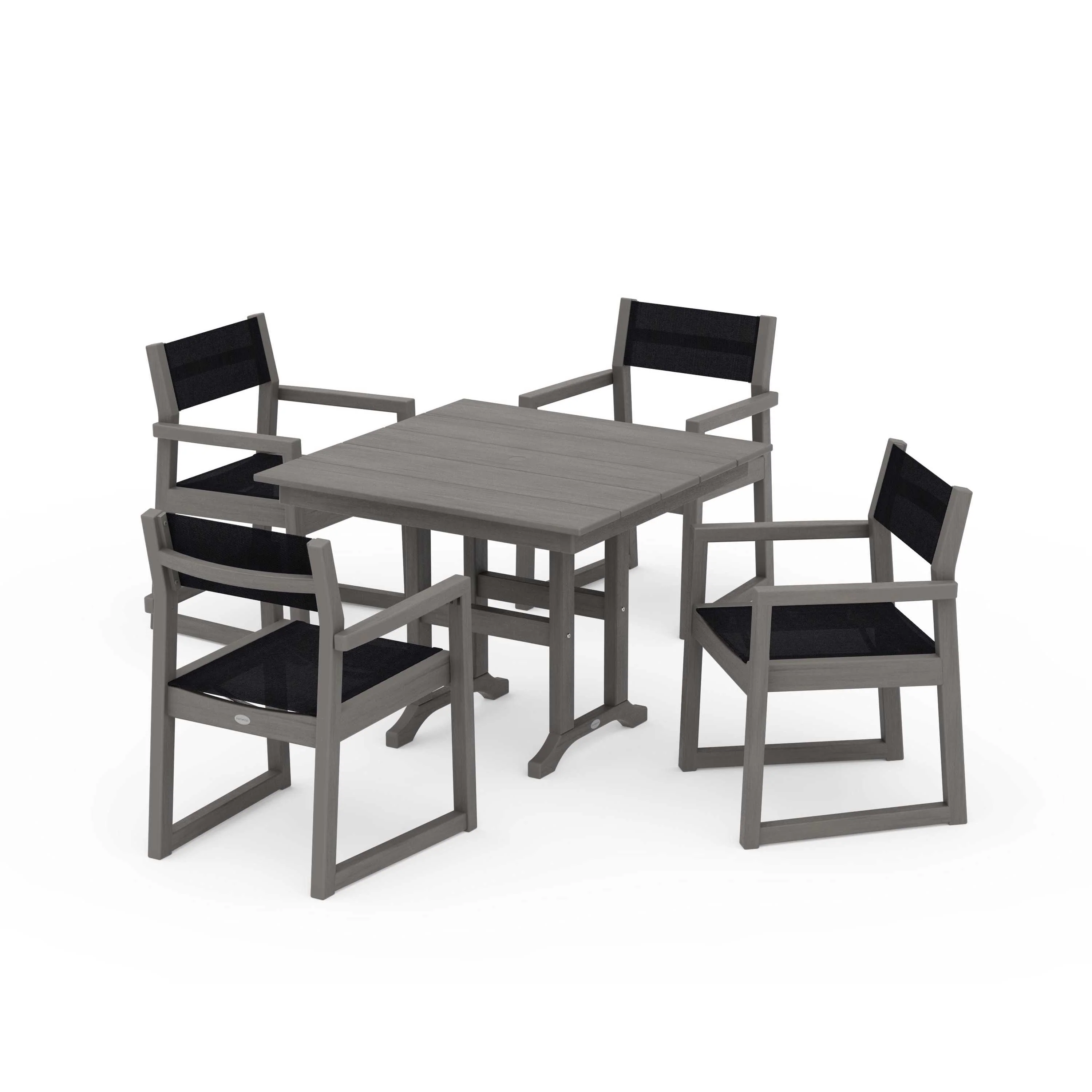 EDGE Sling Arm Chair 5-Piece Farmhouse Dining Set - Image 140
