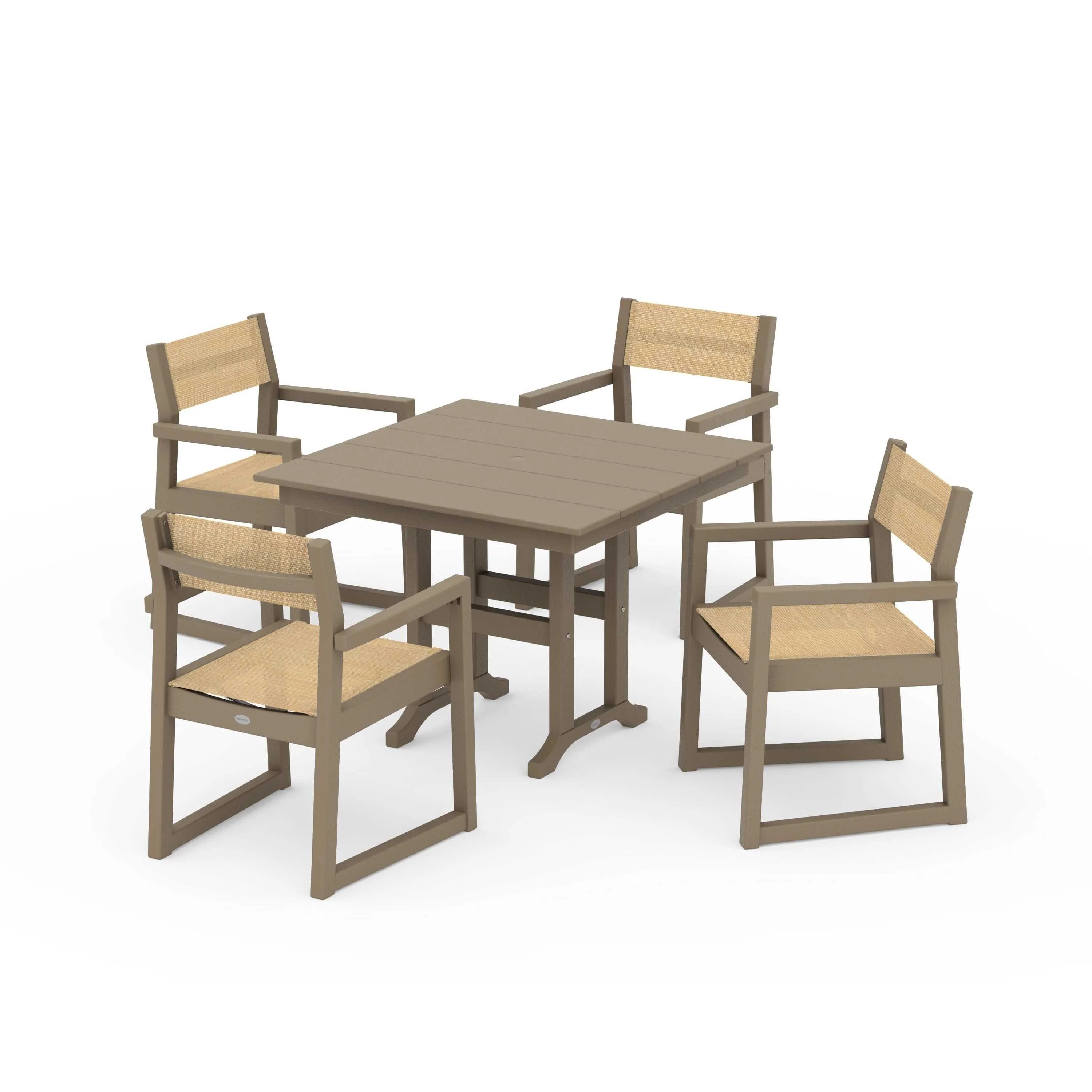 EDGE Sling Arm Chair 5-Piece Farmhouse Dining Set - Image 142