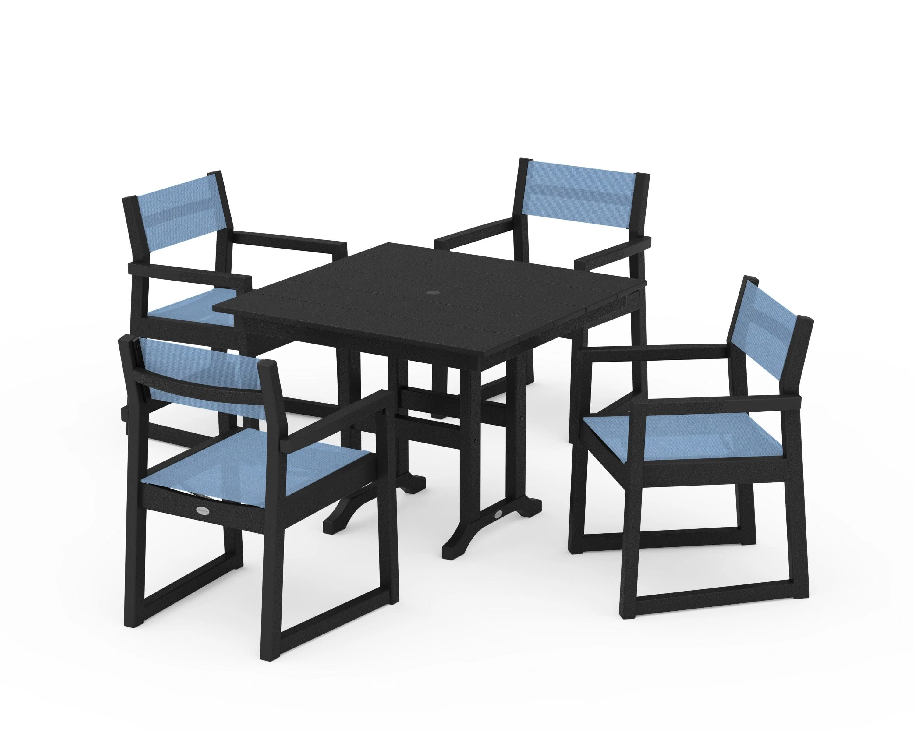 EDGE Sling Arm Chair 5-Piece Farmhouse Dining Set - Image 17