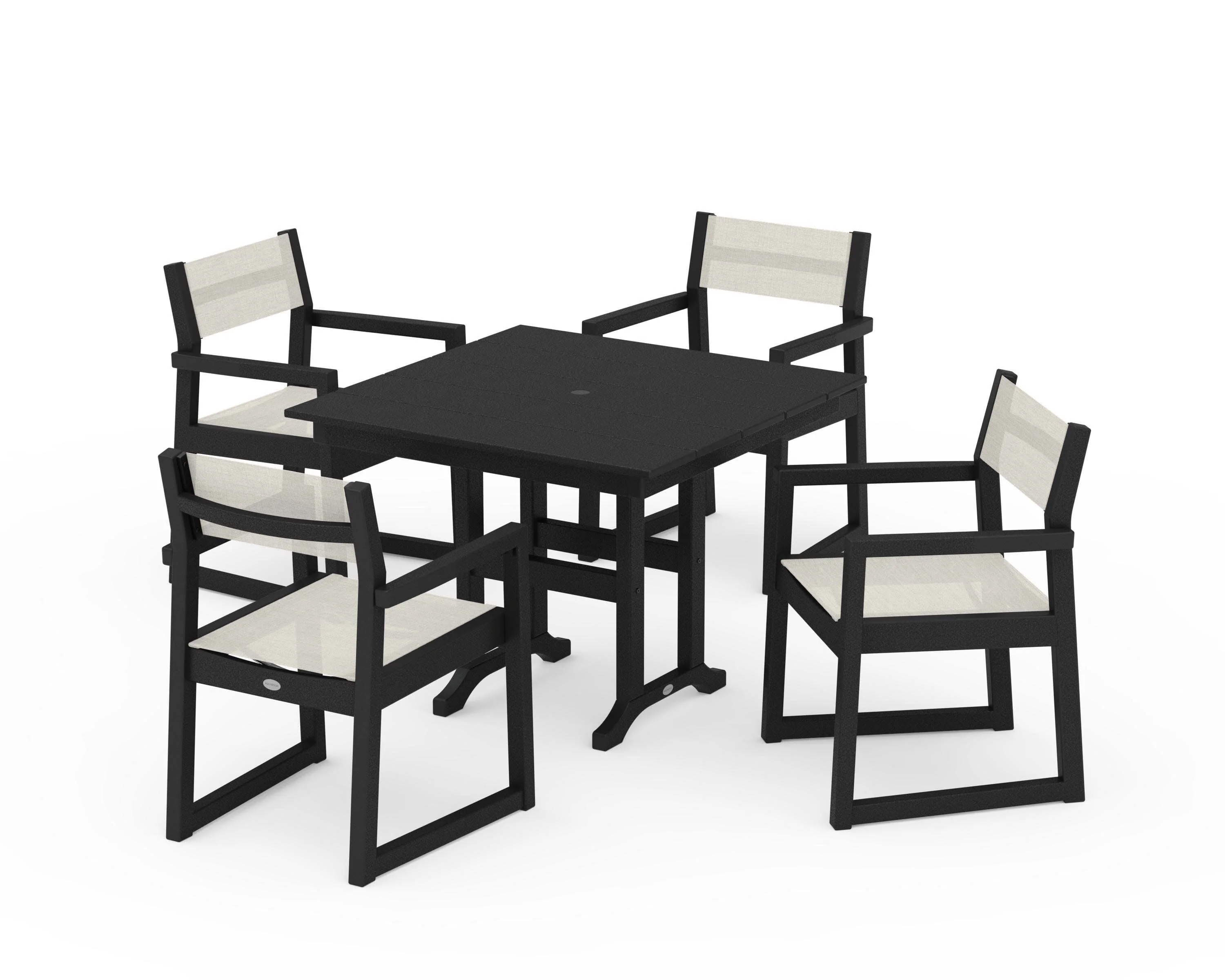 EDGE Sling Arm Chair 5-Piece Farmhouse Dining Set - Image 19
