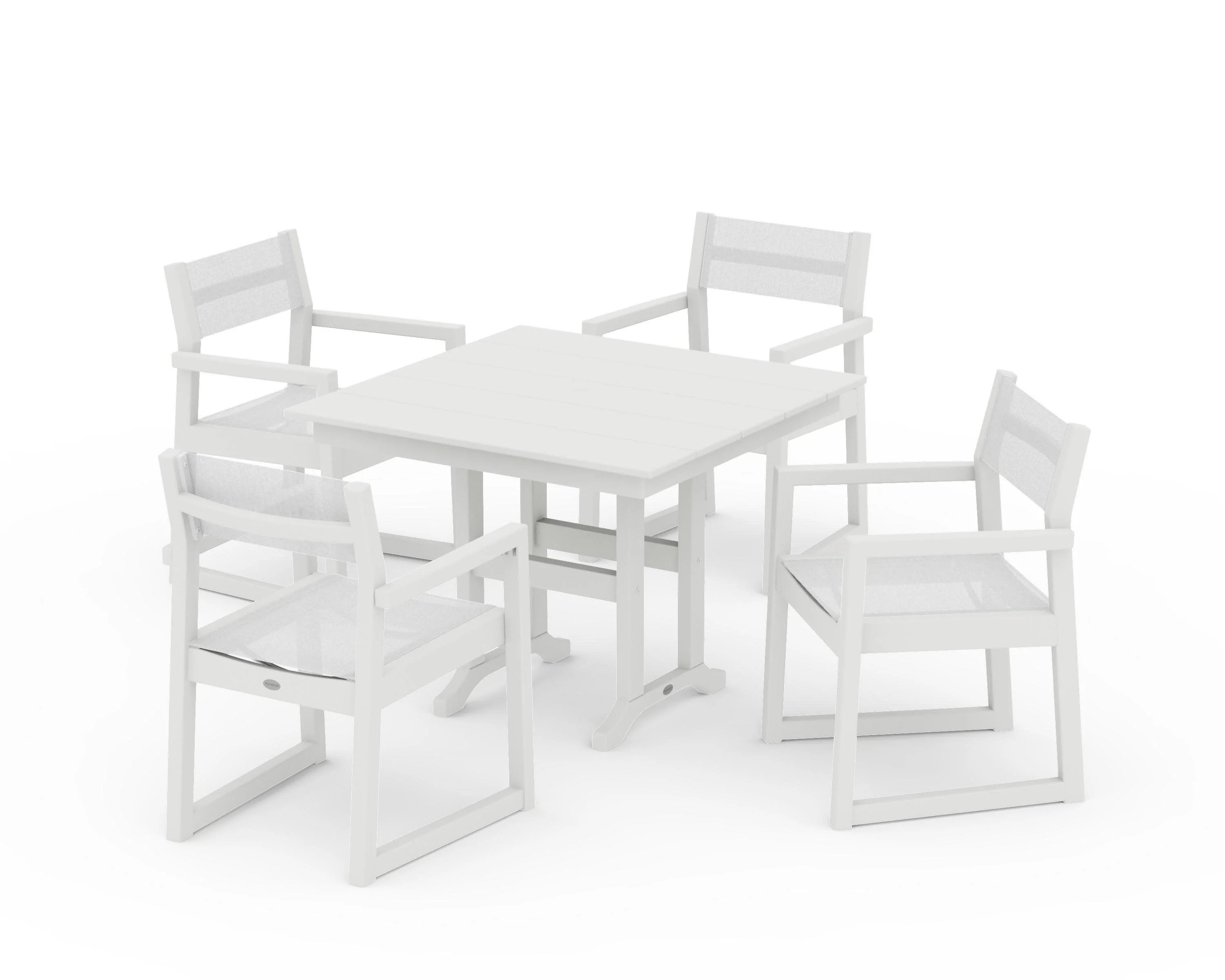 EDGE Sling Arm Chair 5-Piece Farmhouse Dining Set - Image 2