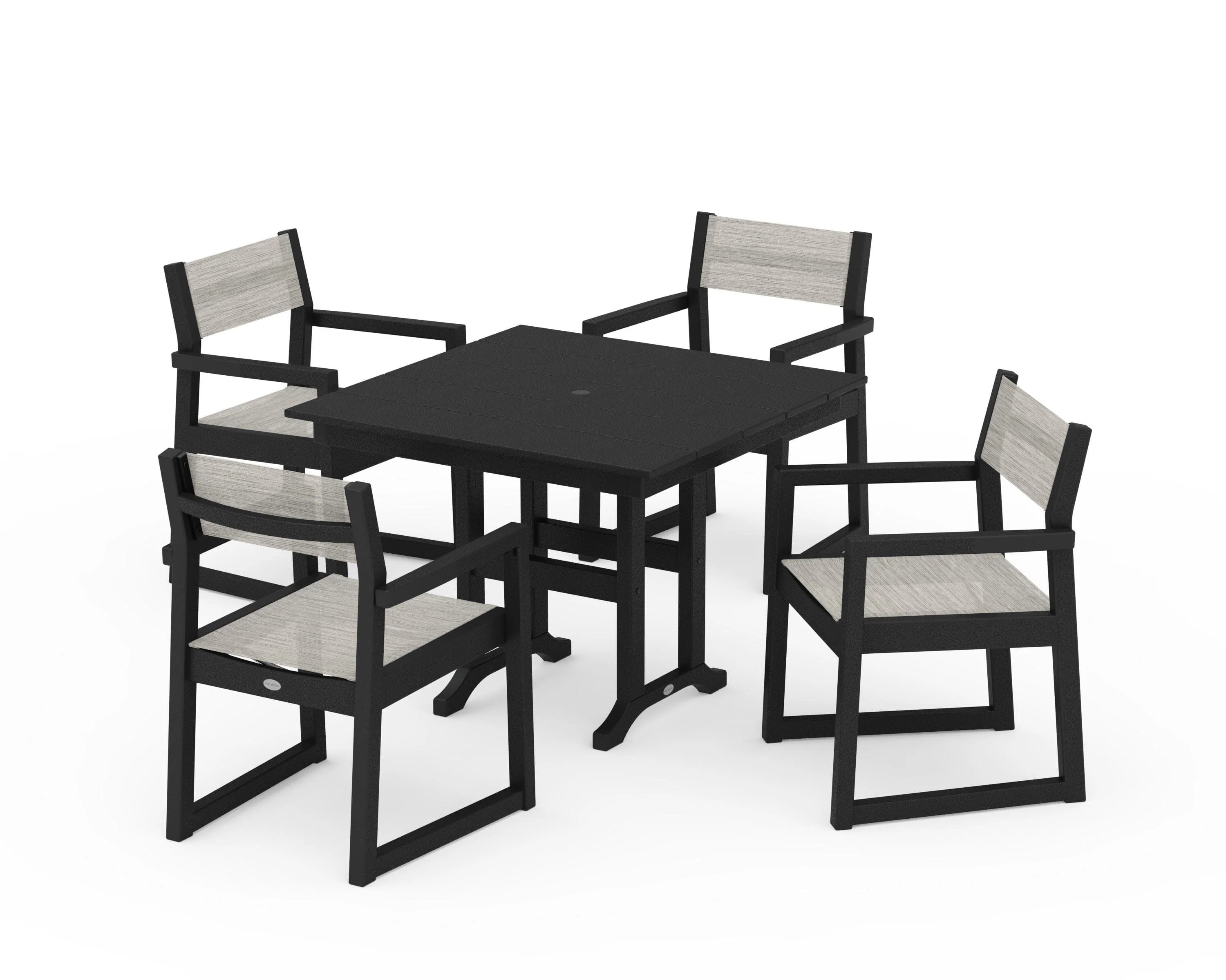 EDGE Sling Arm Chair 5-Piece Farmhouse Dining Set - Image 20