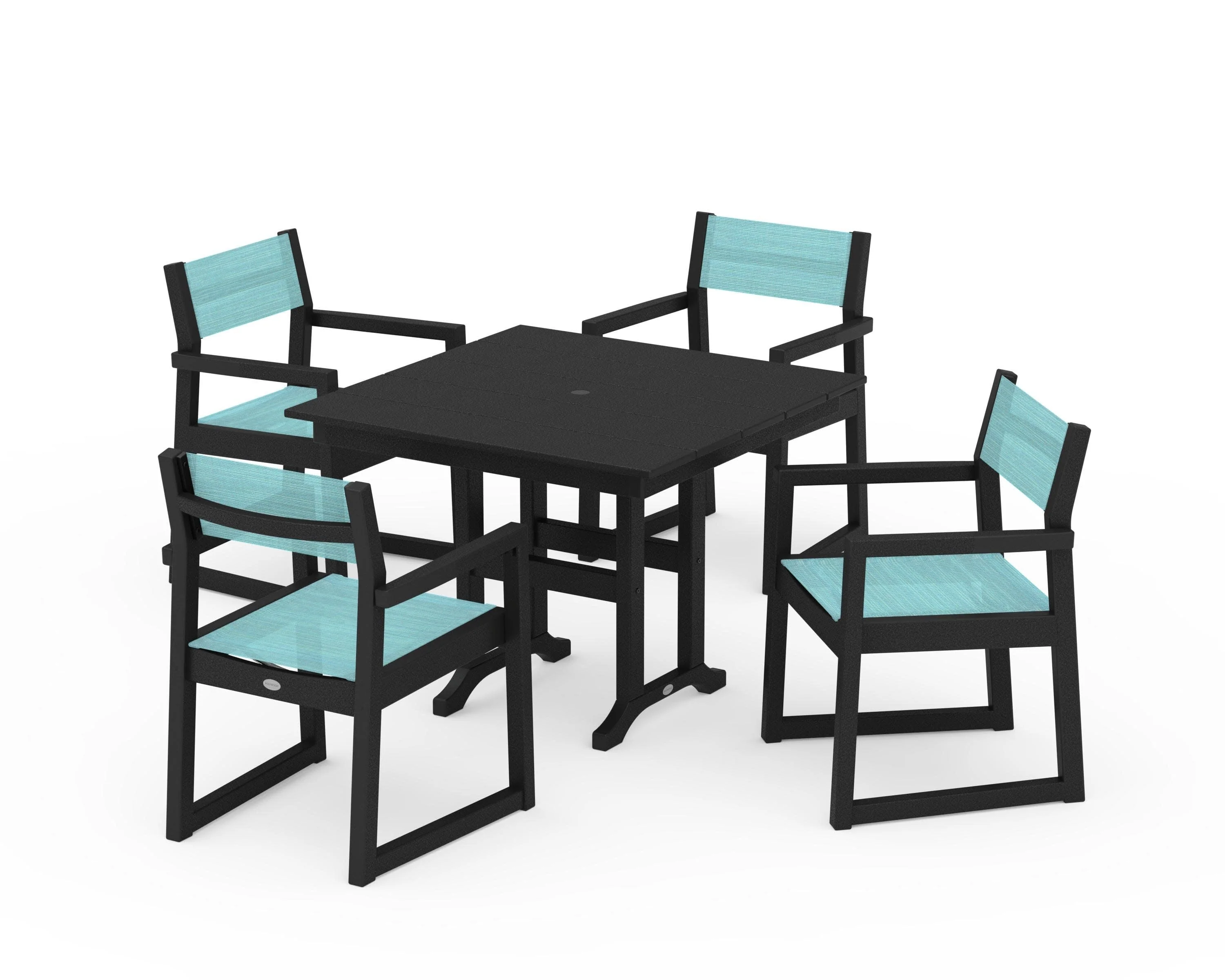 EDGE Sling Arm Chair 5-Piece Farmhouse Dining Set - Image 21