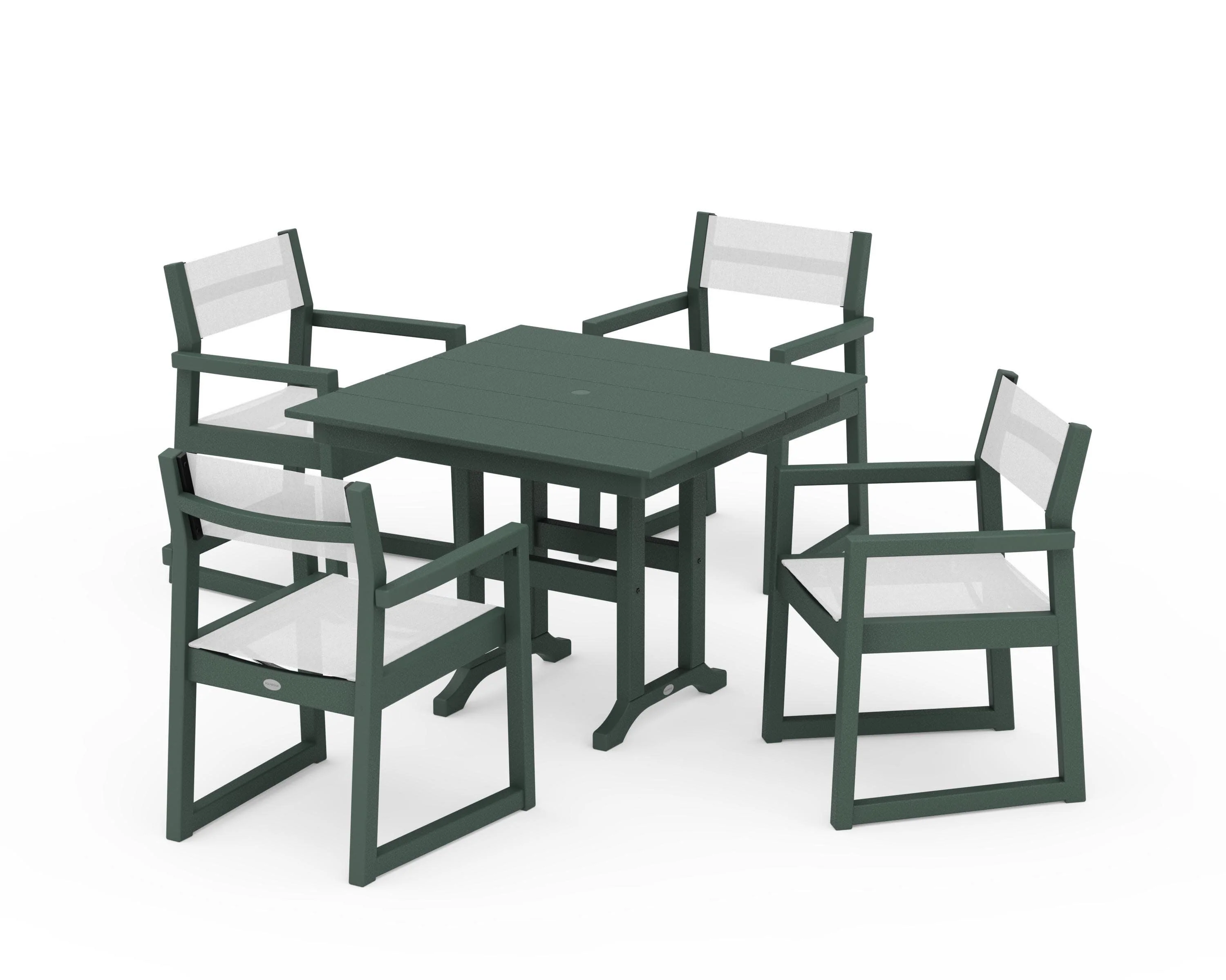 EDGE Sling Arm Chair 5-Piece Farmhouse Dining Set - Image 25