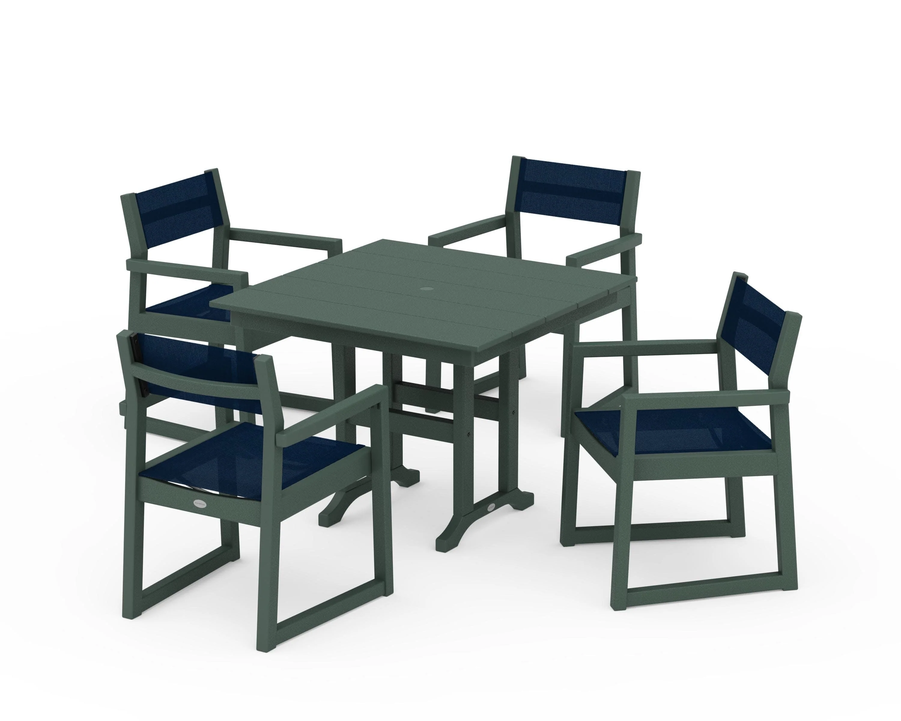 EDGE Sling Arm Chair 5-Piece Farmhouse Dining Set - Image 26