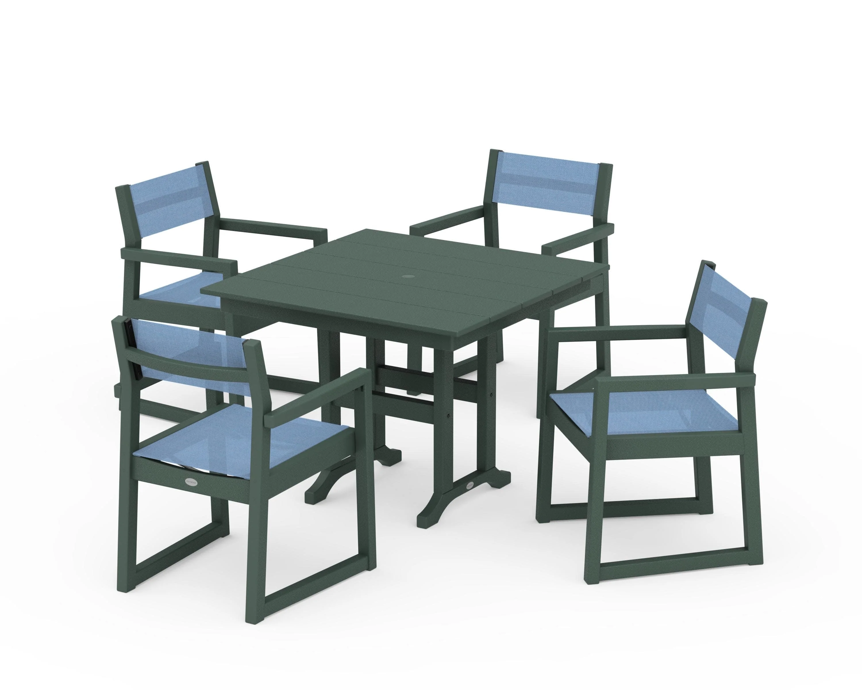 EDGE Sling Arm Chair 5-Piece Farmhouse Dining Set - Image 28