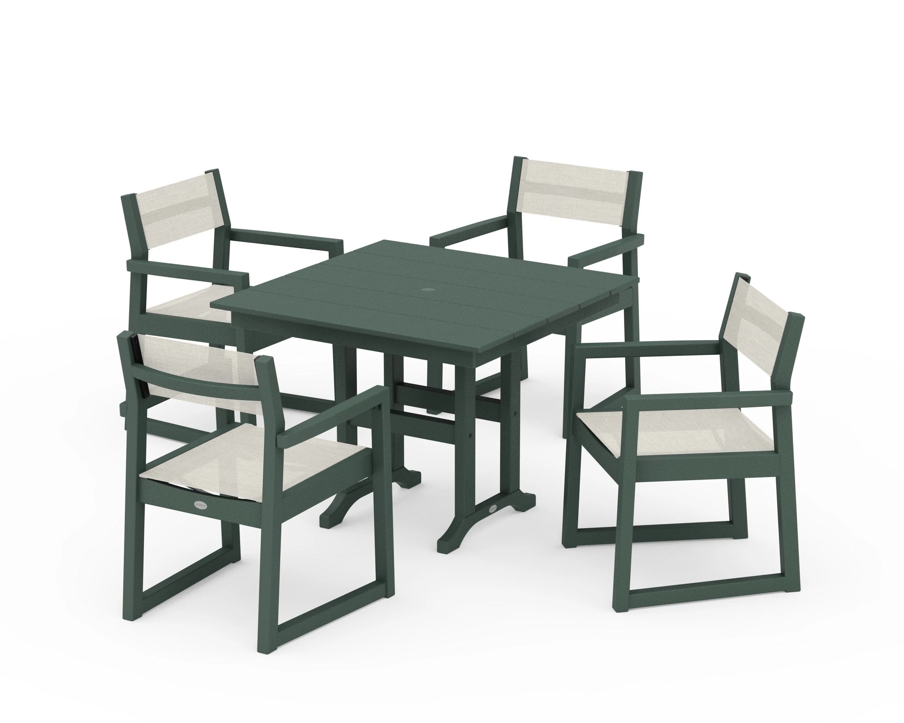 EDGE Sling Arm Chair 5-Piece Farmhouse Dining Set - Image 30
