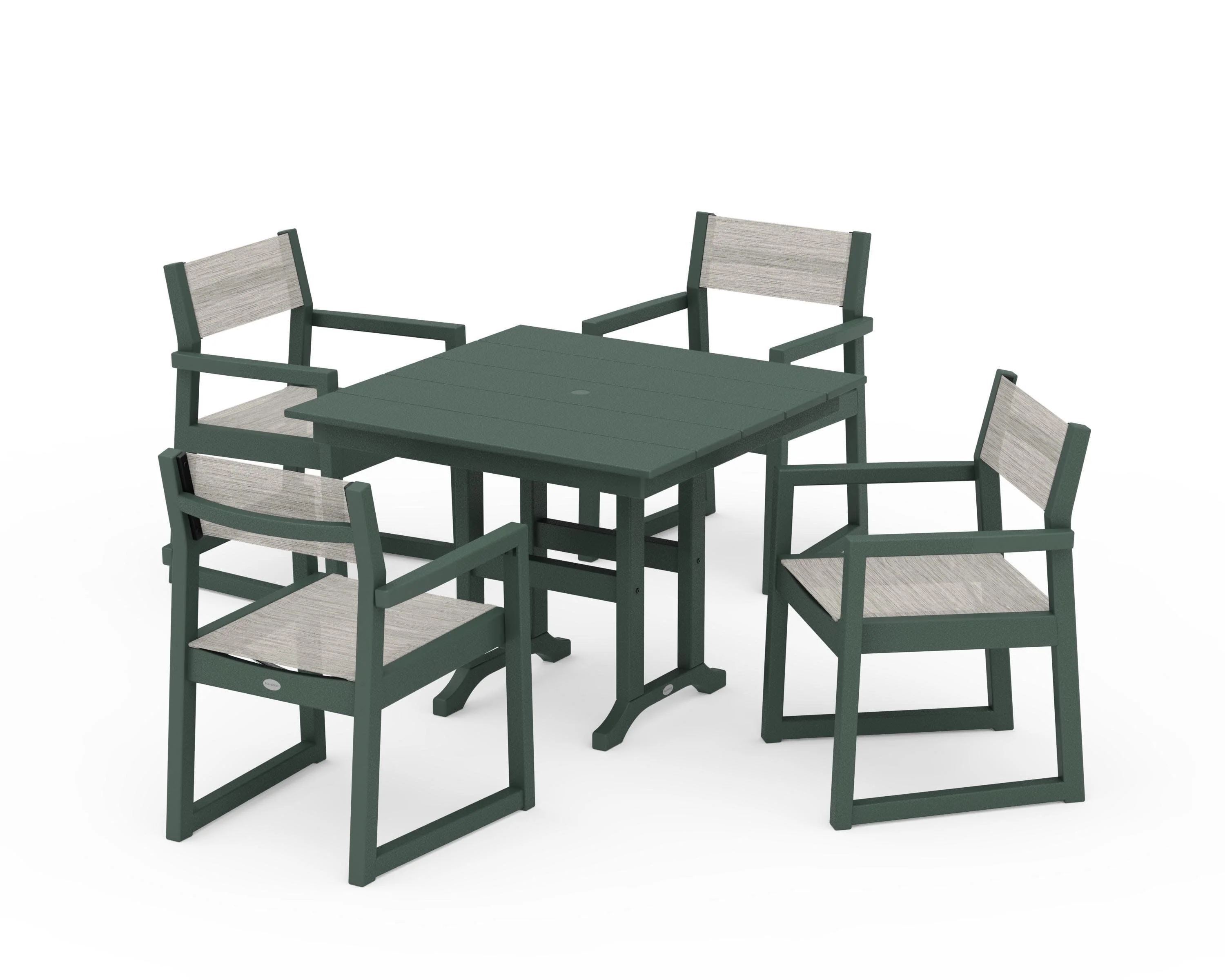 EDGE Sling Arm Chair 5-Piece Farmhouse Dining Set - Image 31