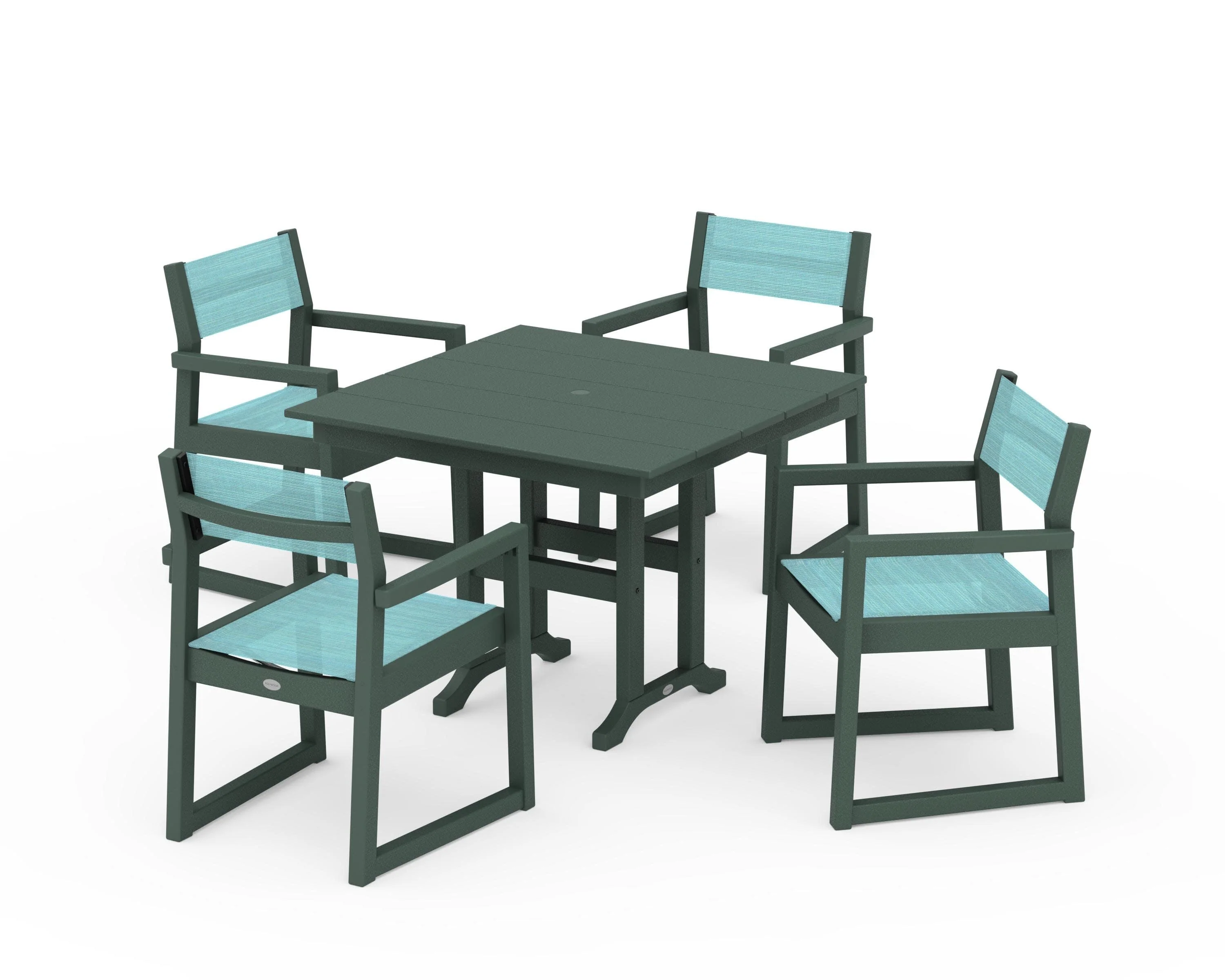 EDGE Sling Arm Chair 5-Piece Farmhouse Dining Set - Image 32