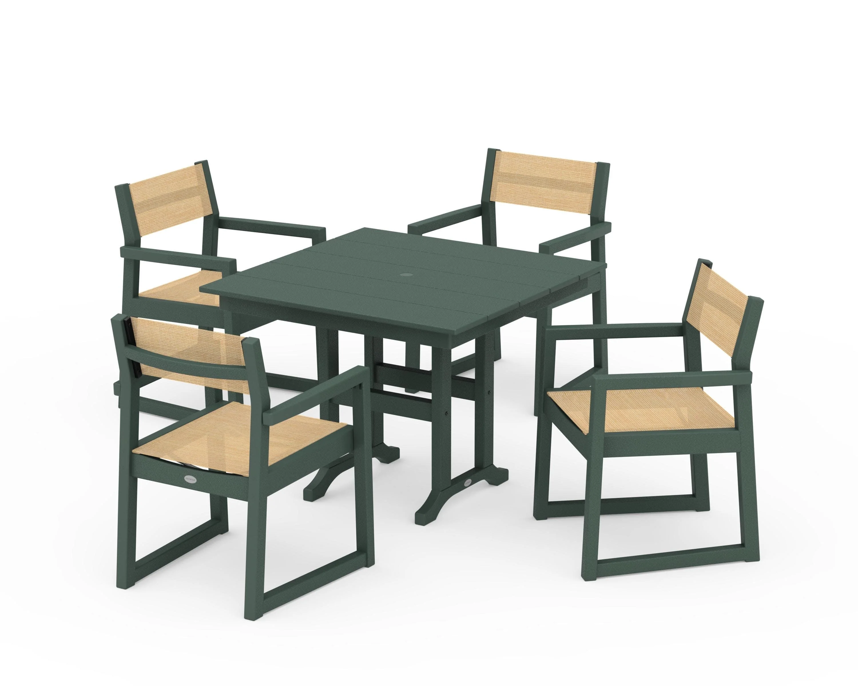 EDGE Sling Arm Chair 5-Piece Farmhouse Dining Set - Image 34