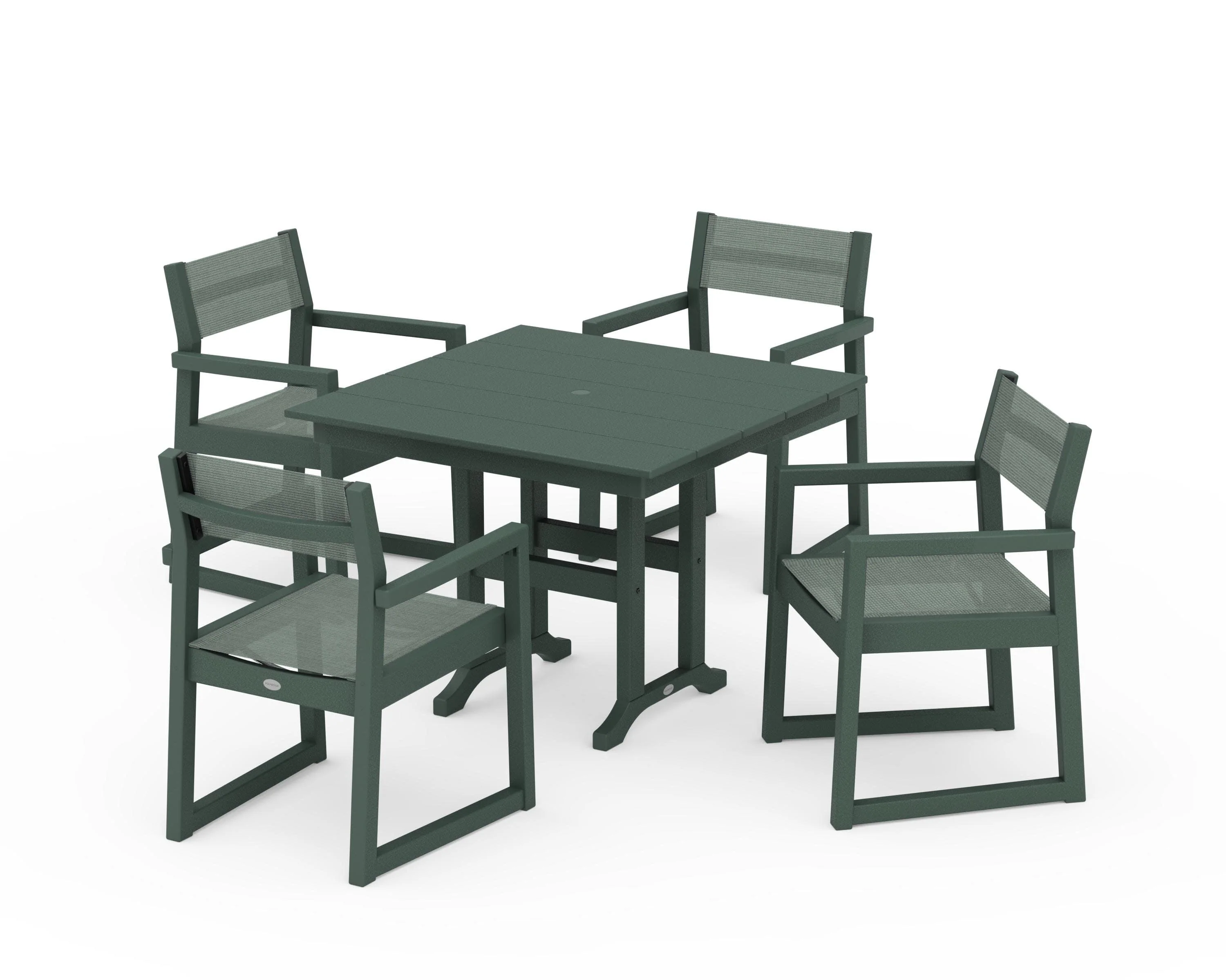 EDGE Sling Arm Chair 5-Piece Farmhouse Dining Set - Image 35