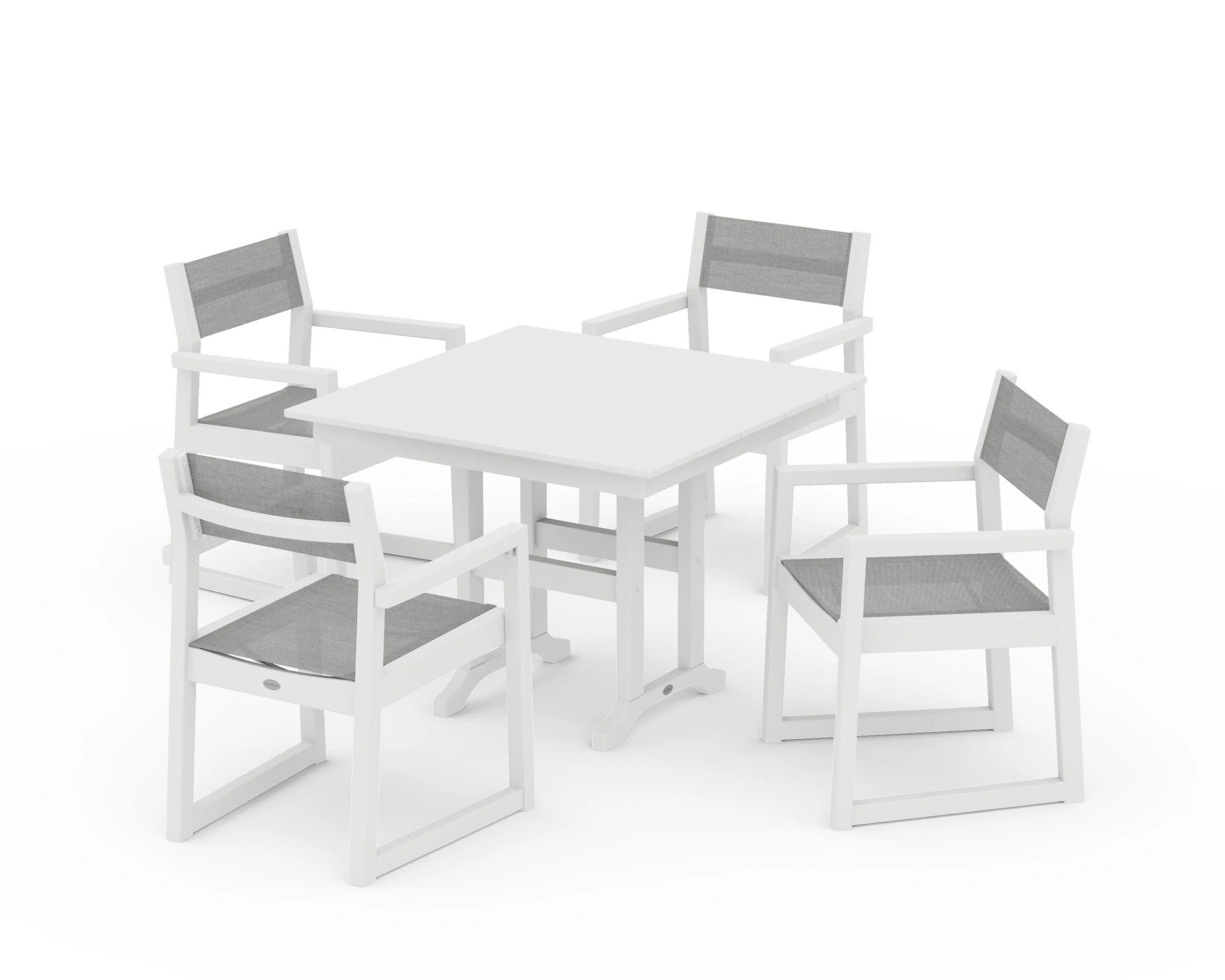 EDGE Sling Arm Chair 5-Piece Farmhouse Dining Set - Image 37
