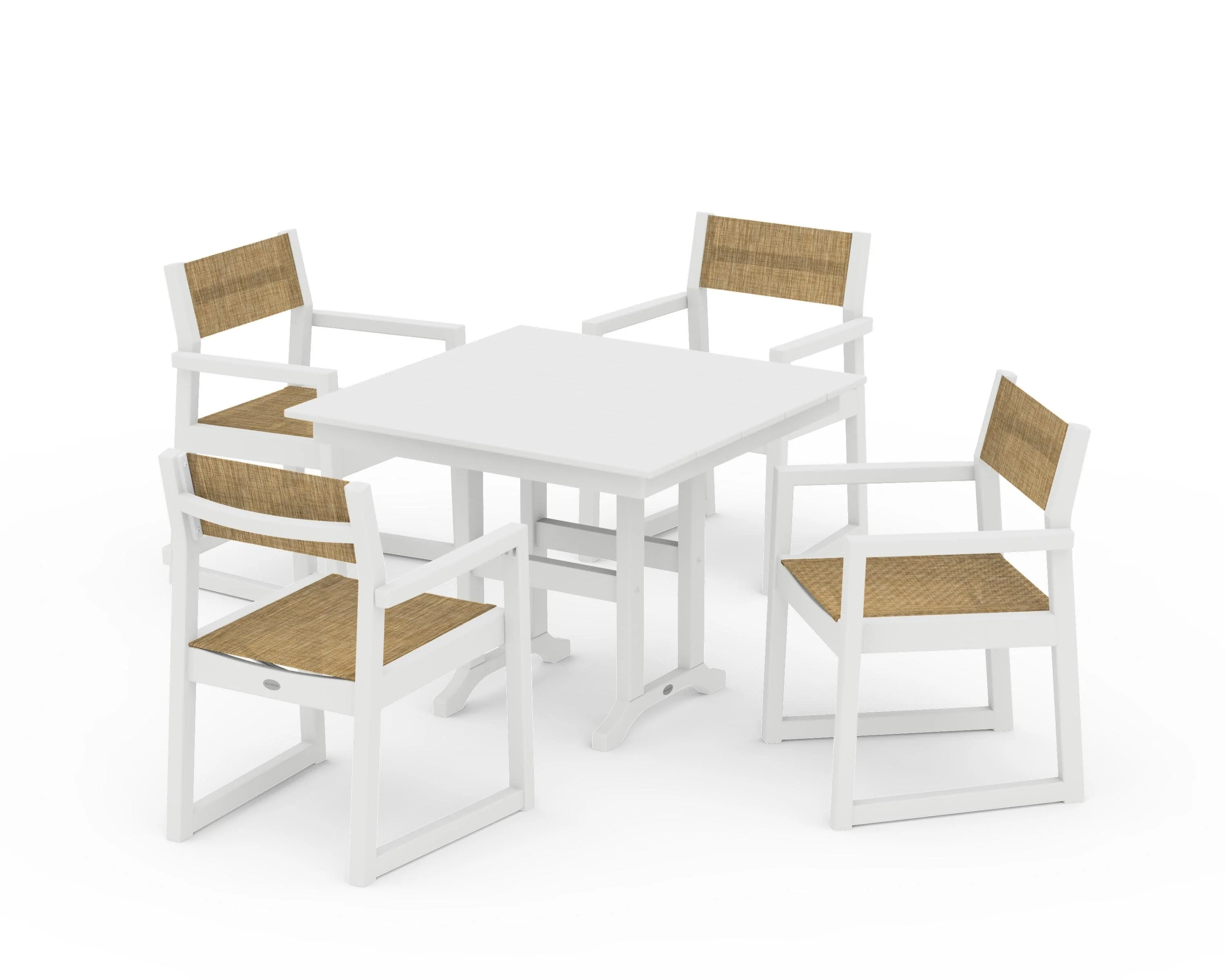 EDGE Sling Arm Chair 5-Piece Farmhouse Dining Set - Image 39