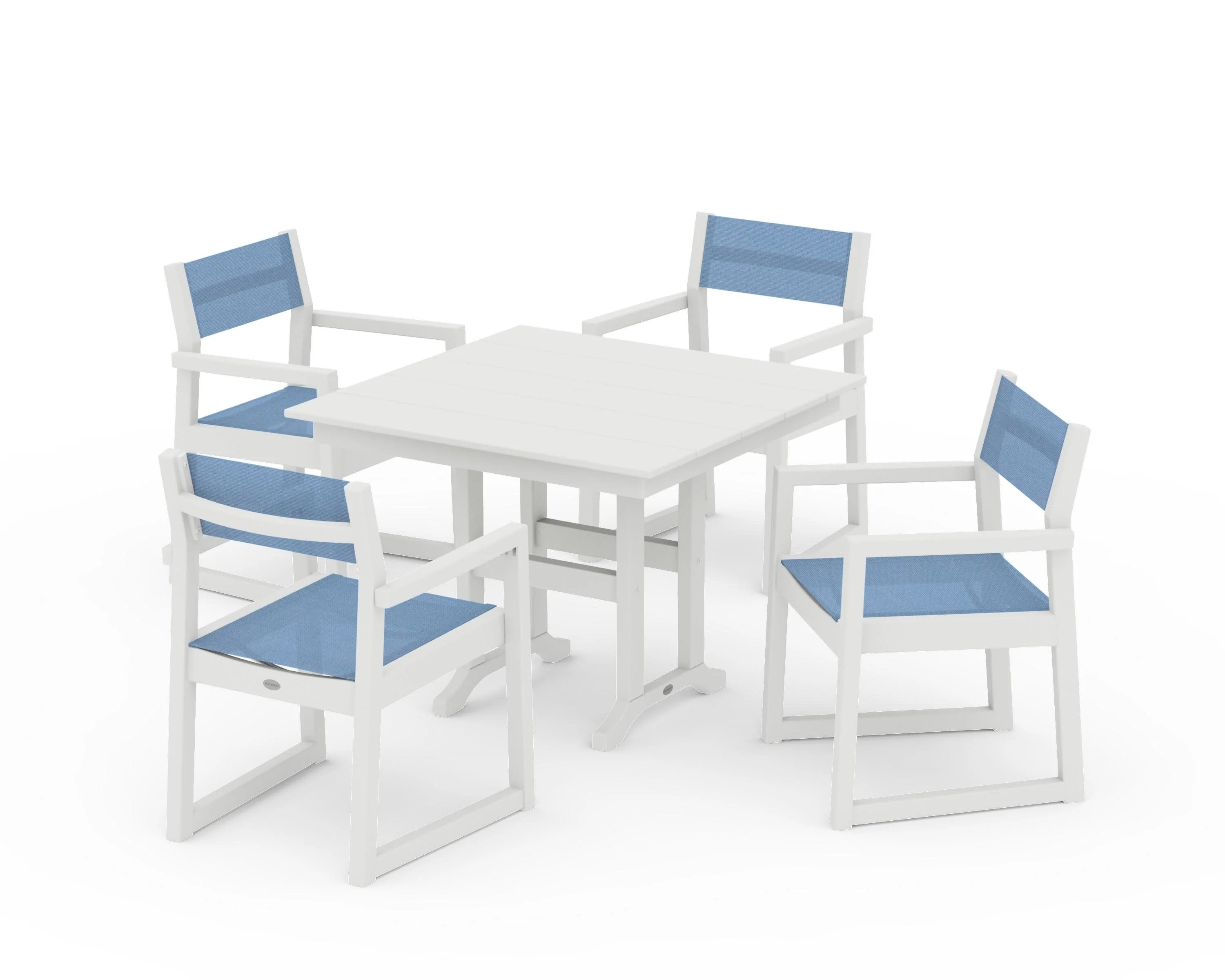 EDGE Sling Arm Chair 5-Piece Farmhouse Dining Set - Image 5