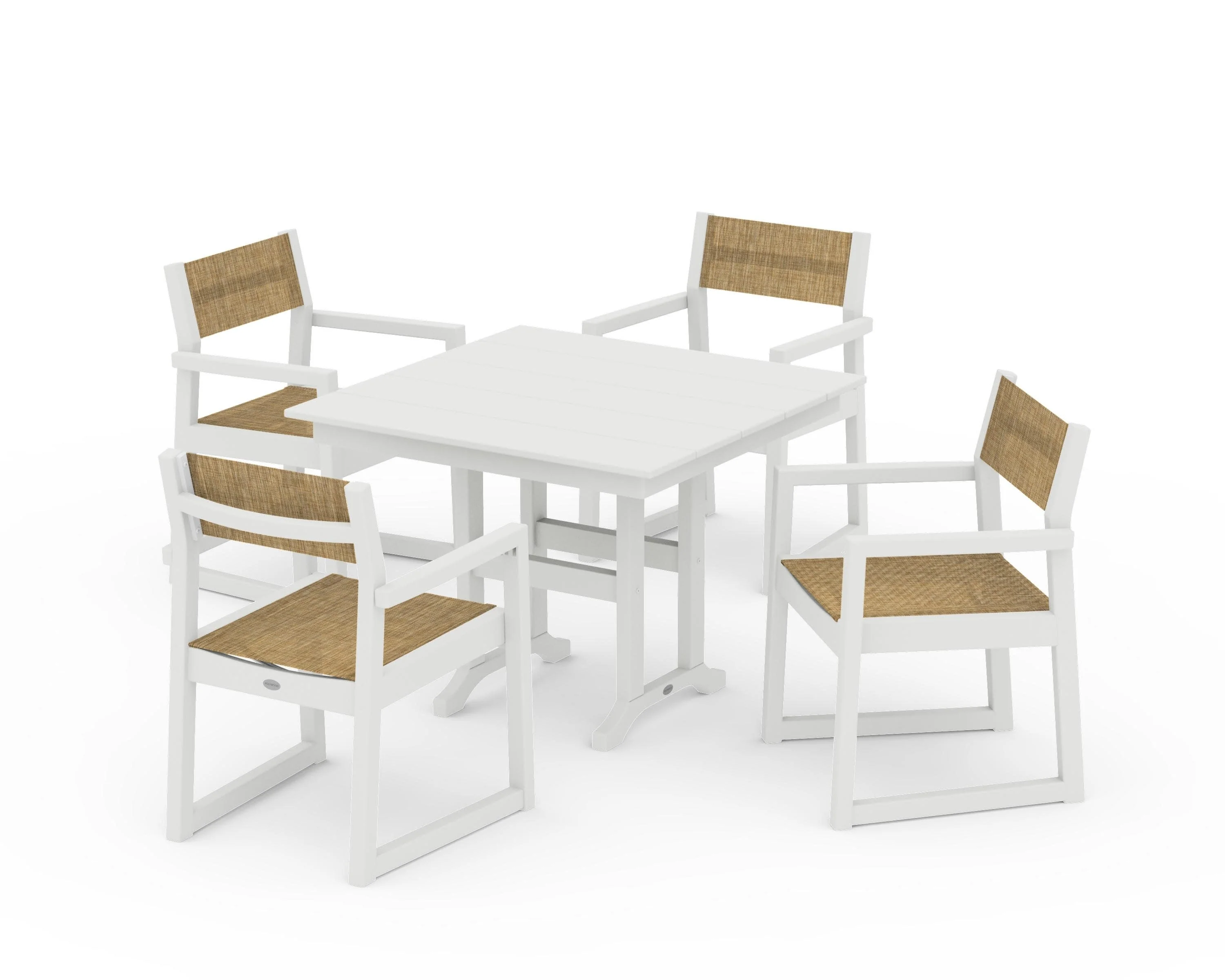 EDGE Sling Arm Chair 5-Piece Farmhouse Dining Set - Image 6