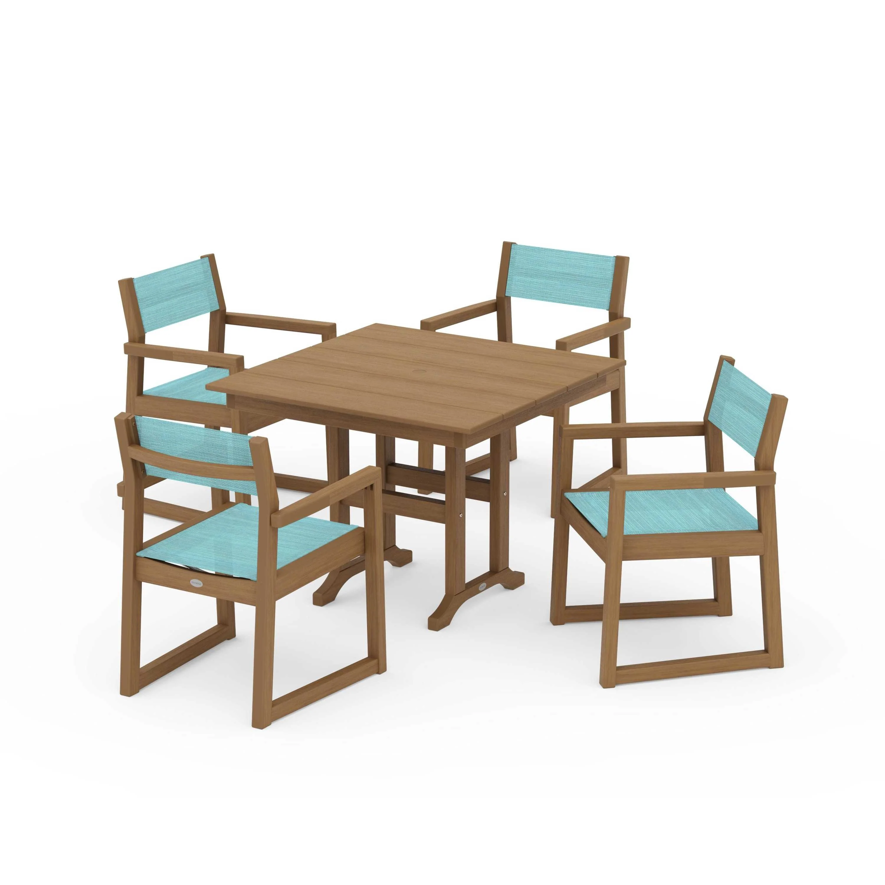 EDGE Sling Arm Chair 5-Piece Farmhouse Dining Set - Image 60