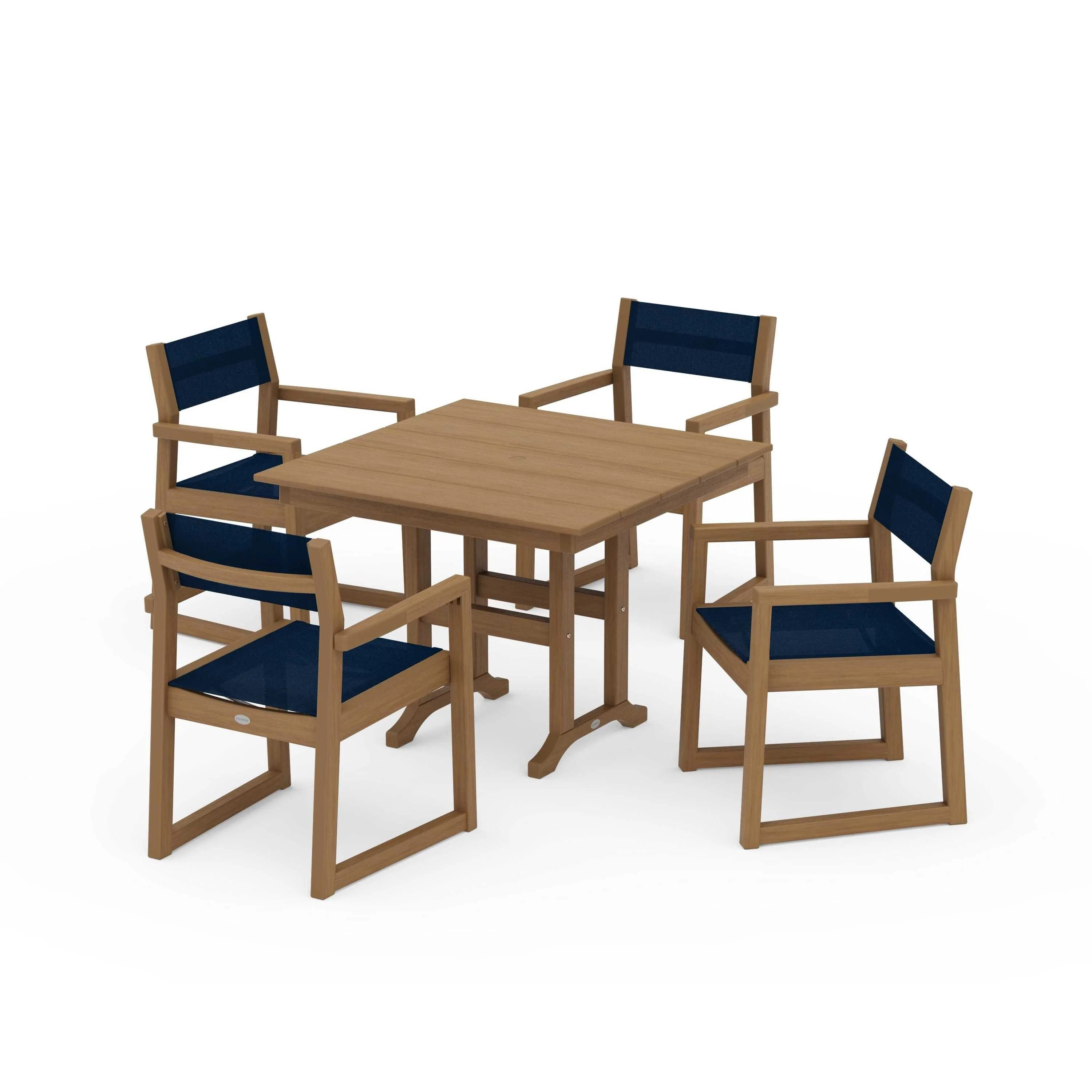 EDGE Sling Arm Chair 5-Piece Farmhouse Dining Set - Image 61