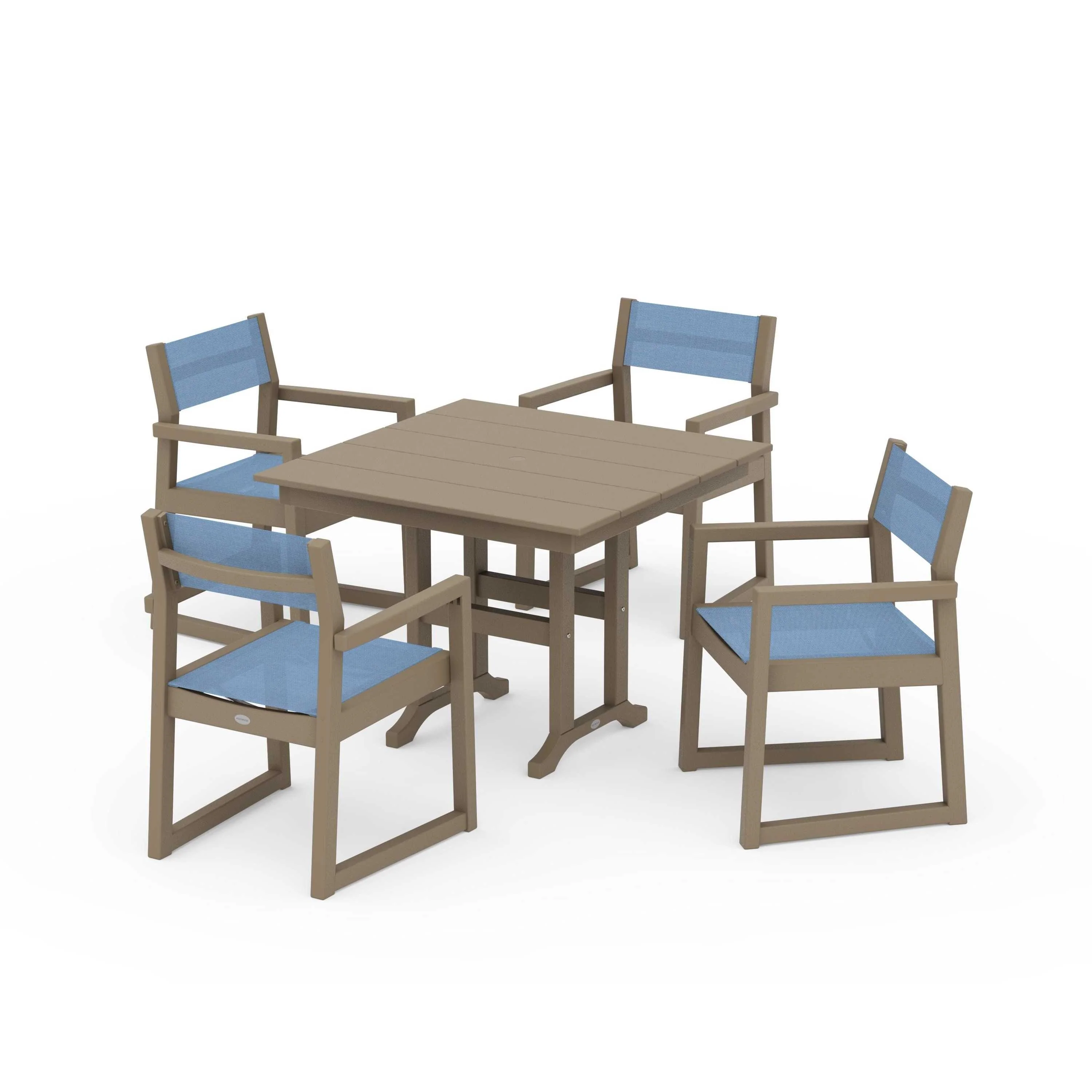 EDGE Sling Arm Chair 5-Piece Farmhouse Dining Set - Image 66
