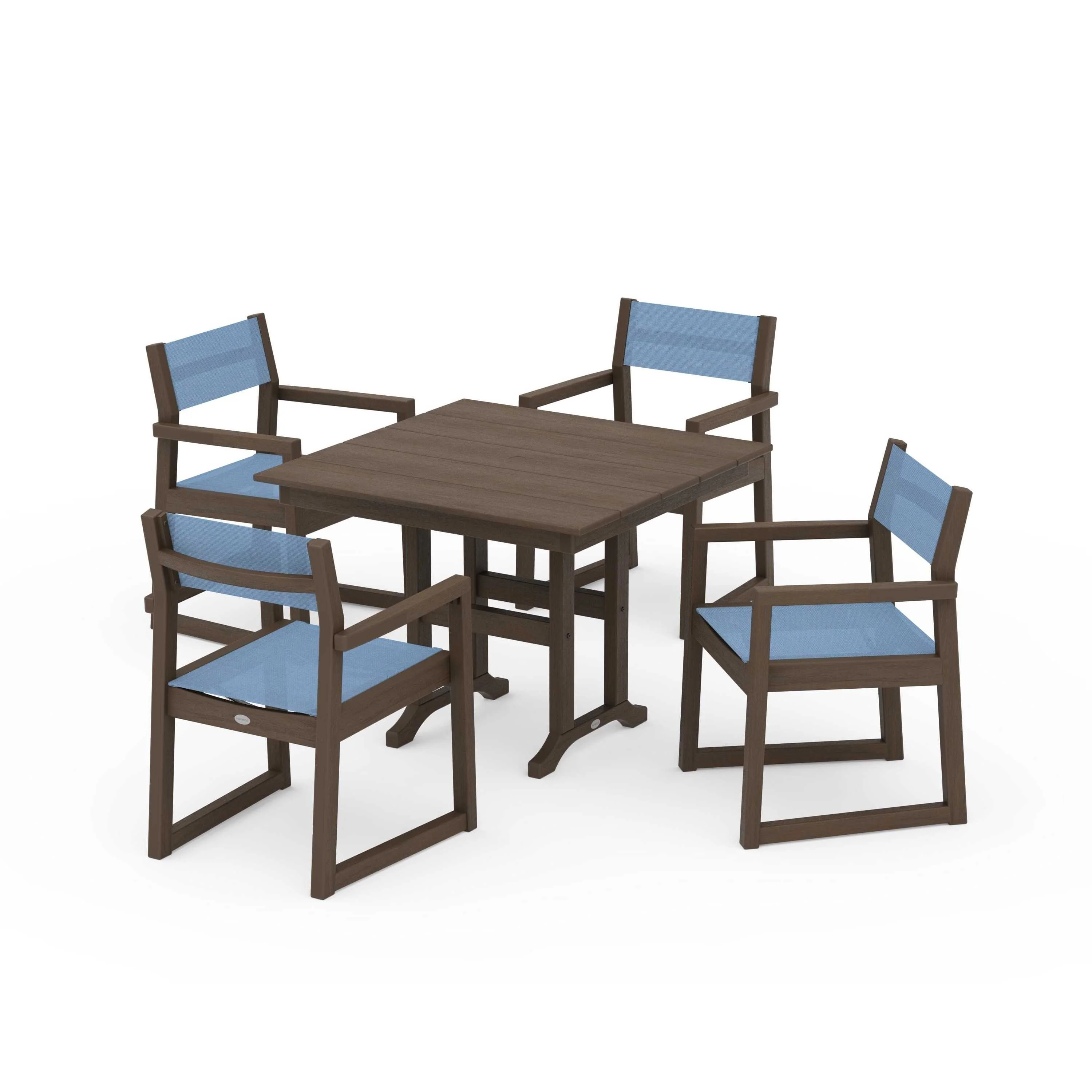 EDGE Sling Arm Chair 5-Piece Farmhouse Dining Set - Image 67