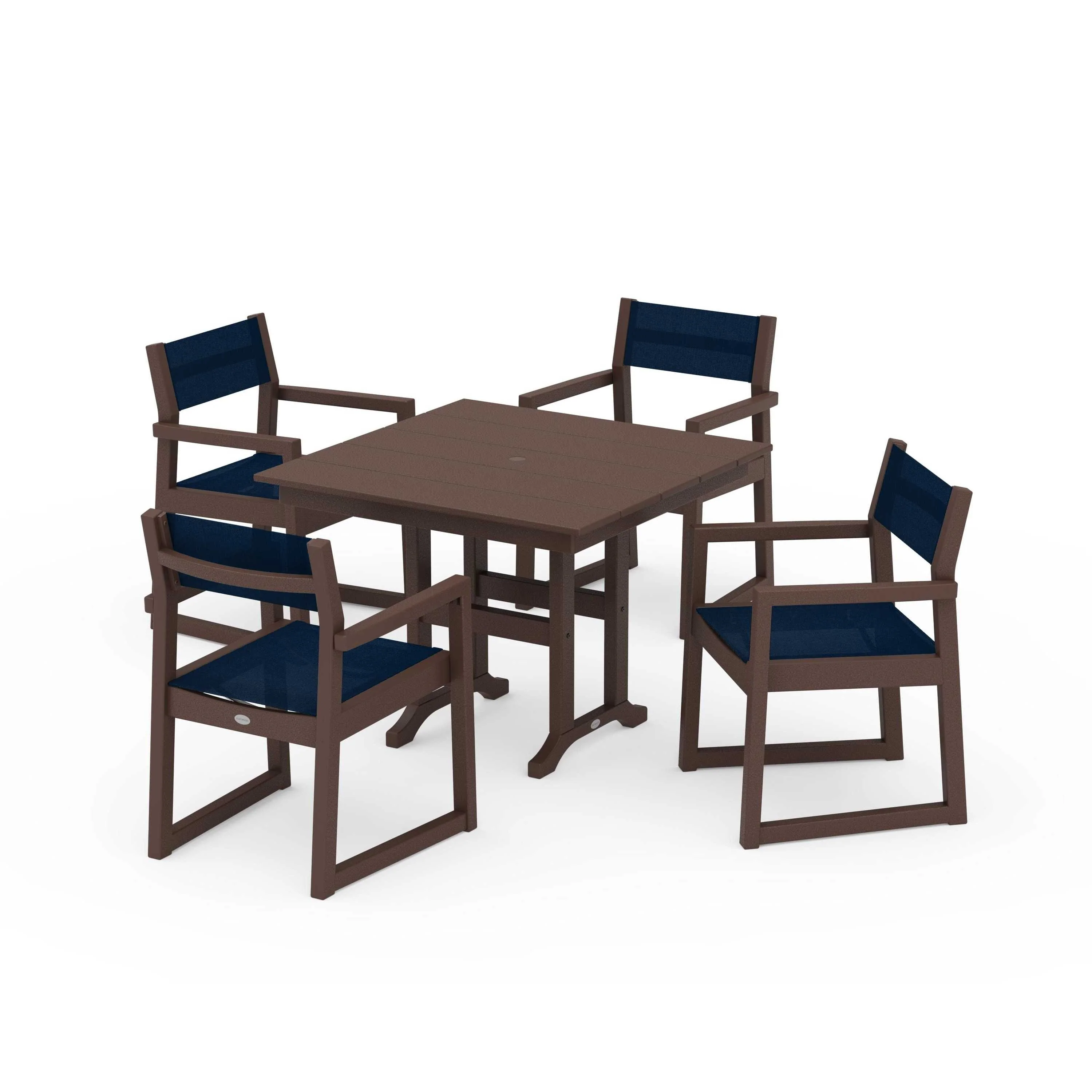 EDGE Sling Arm Chair 5-Piece Farmhouse Dining Set - Image 77