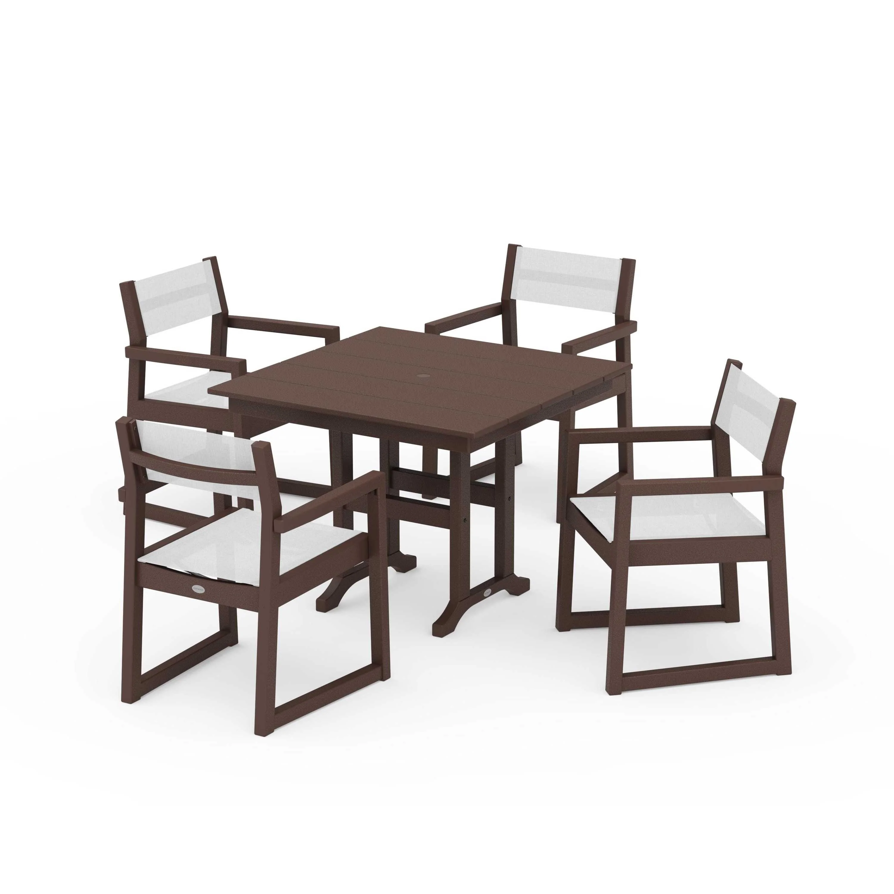 EDGE Sling Arm Chair 5-Piece Farmhouse Dining Set - Image 88