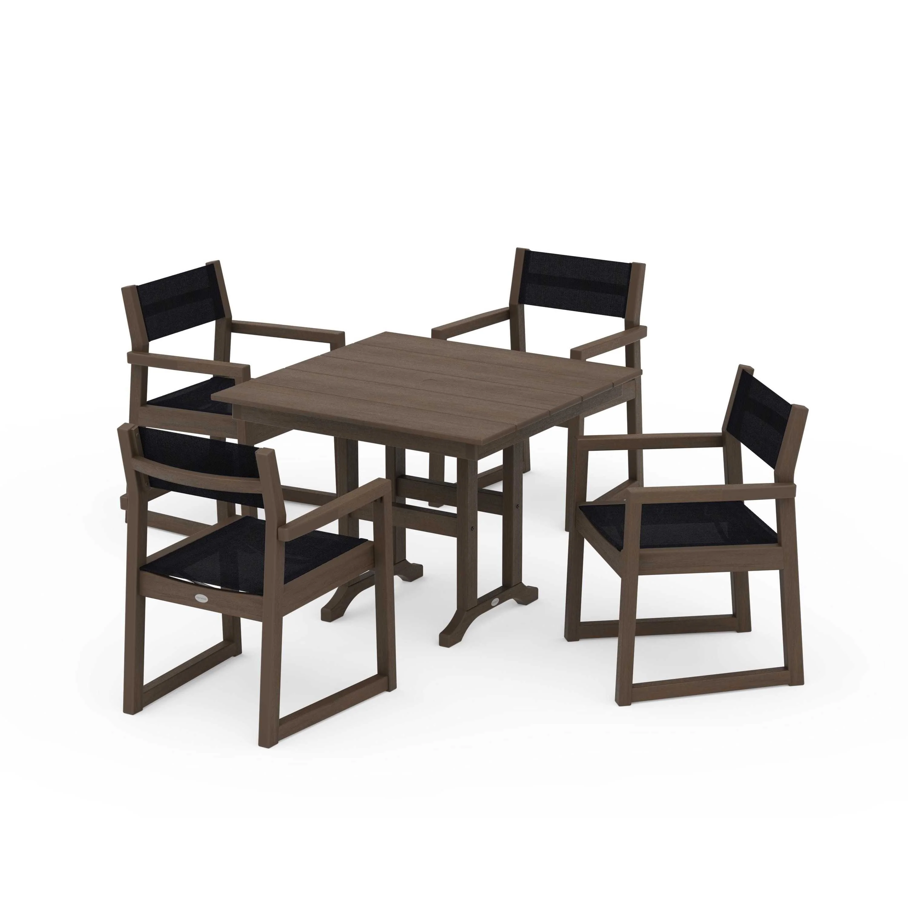 EDGE Sling Arm Chair 5-Piece Farmhouse Dining Set - Image 91
