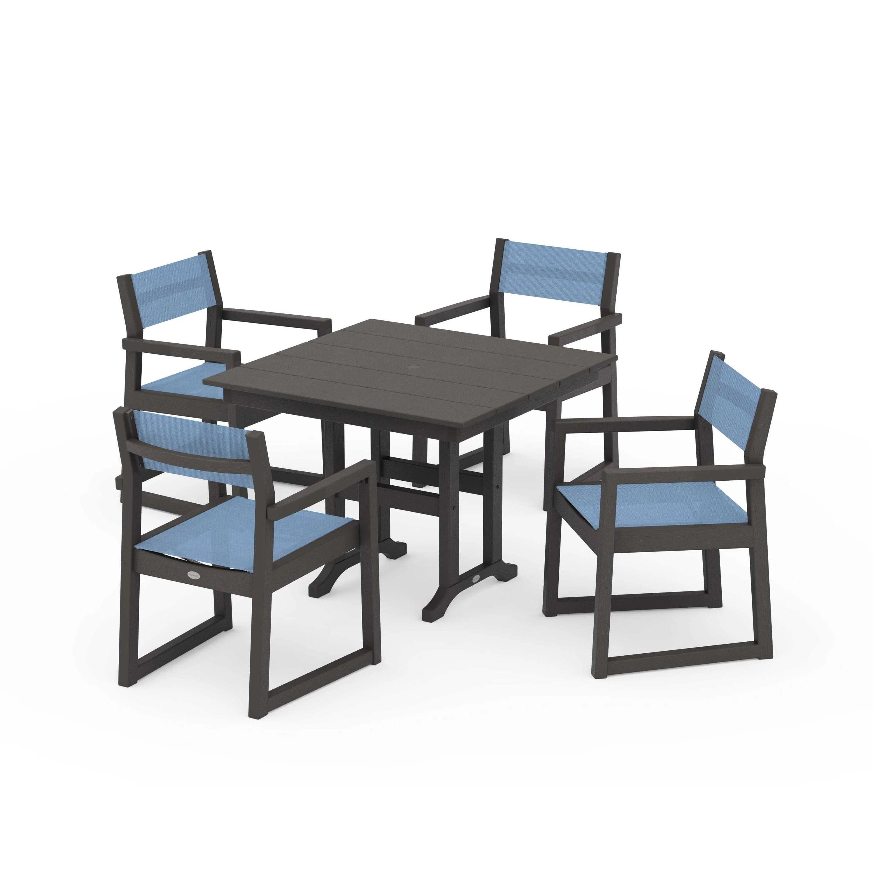 EDGE Sling Arm Chair 5-Piece Farmhouse Dining Set - Image 93