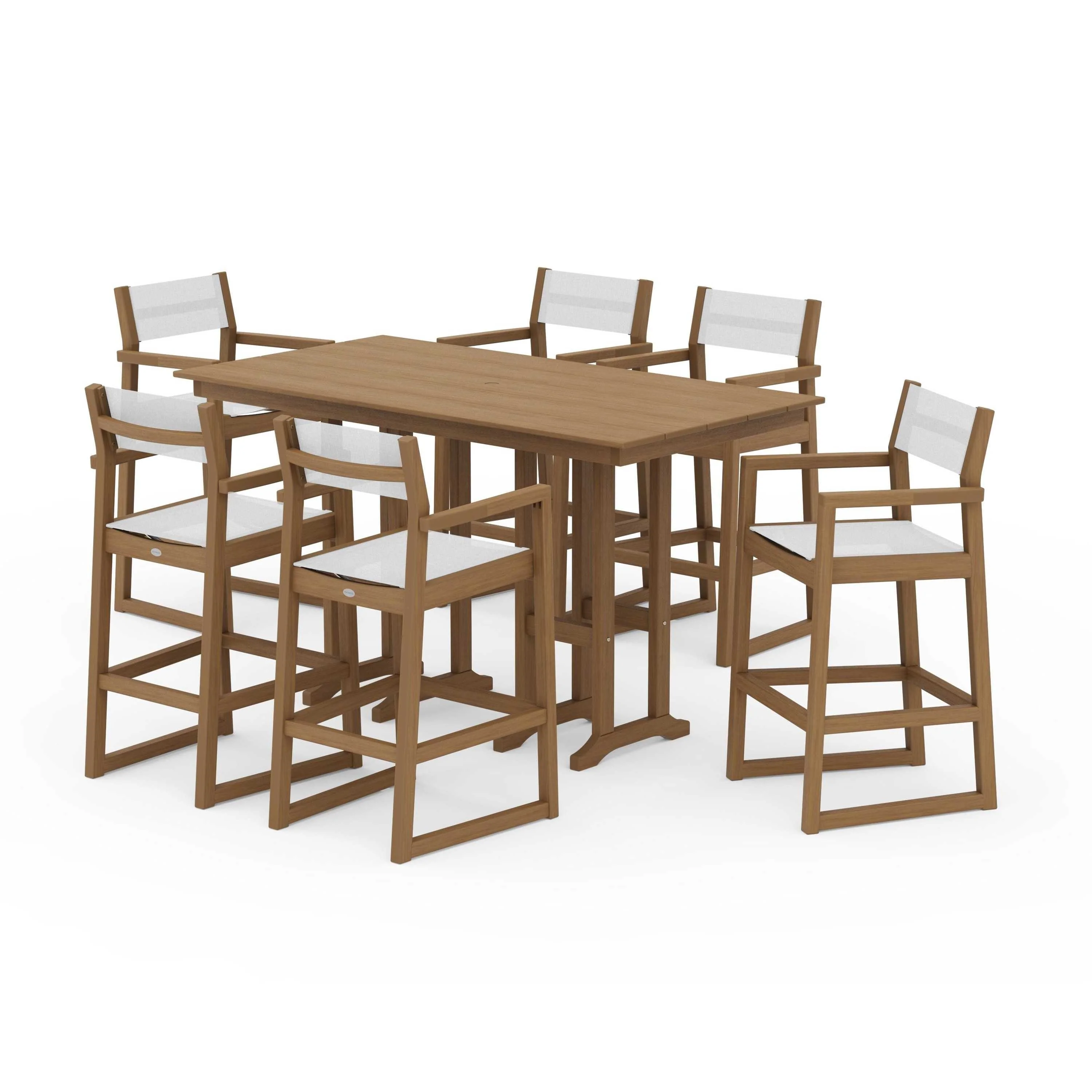 EDGE Sling Arm Chair 7-Piece Farmhouse Bar Set - Image 58
