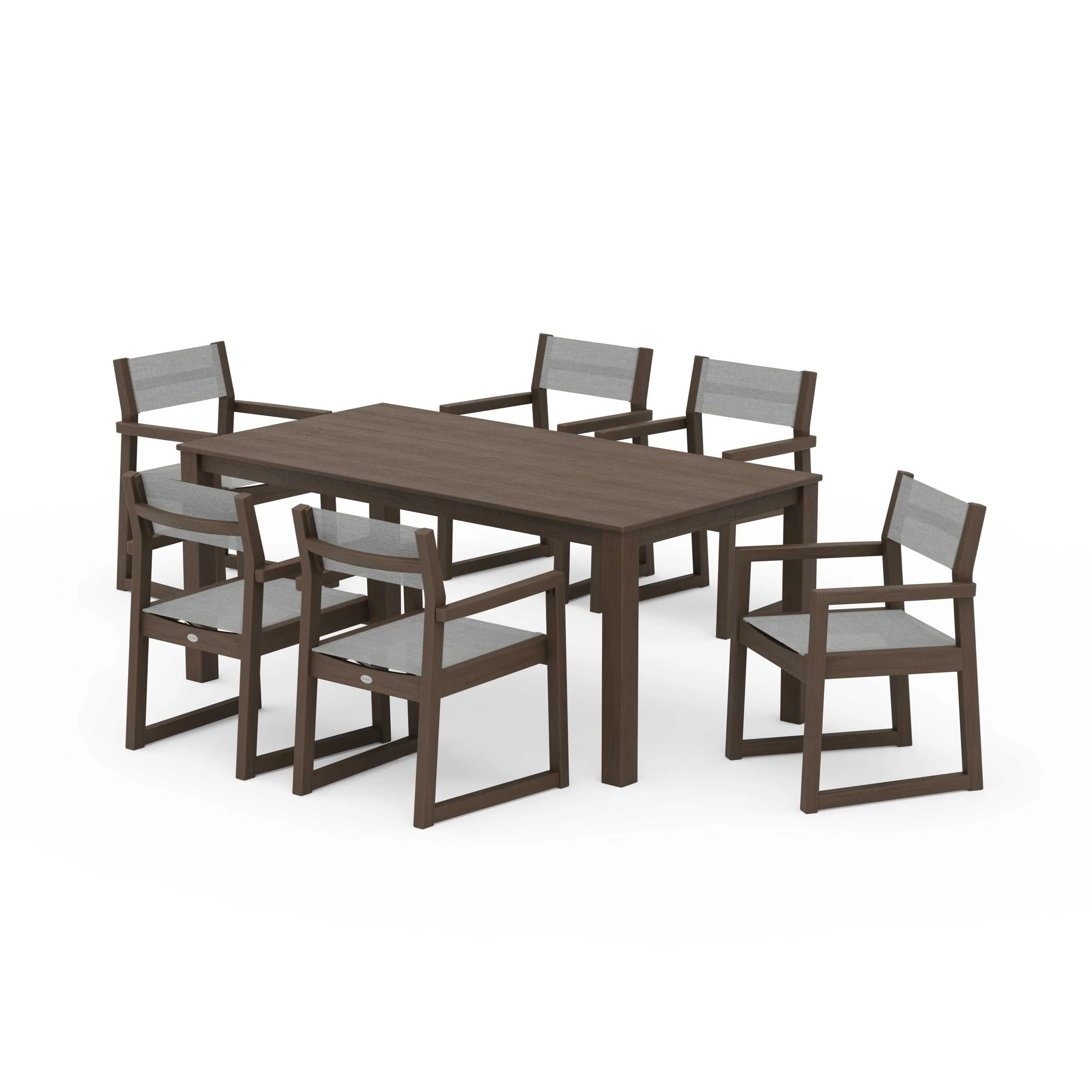 EDGE Sling Arm Chair 7-Piece Parsons Dining Set - Image 103