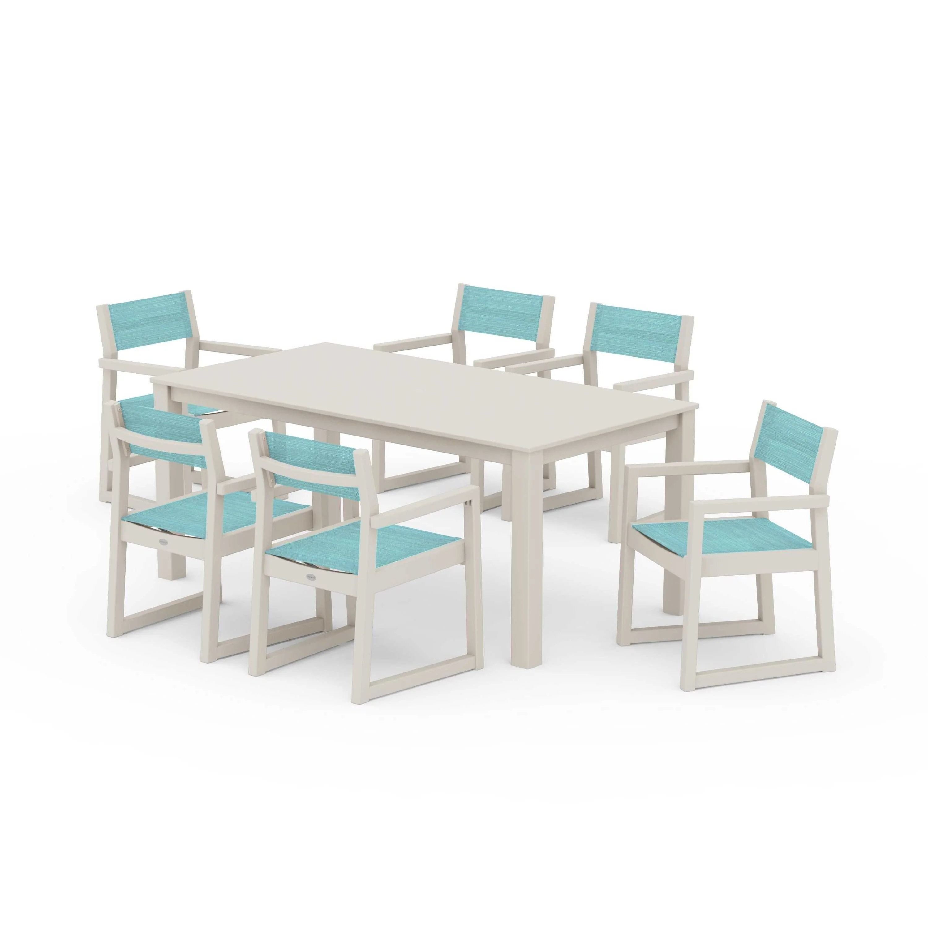 EDGE Sling Arm Chair 7-Piece Parsons Dining Set - Image 112