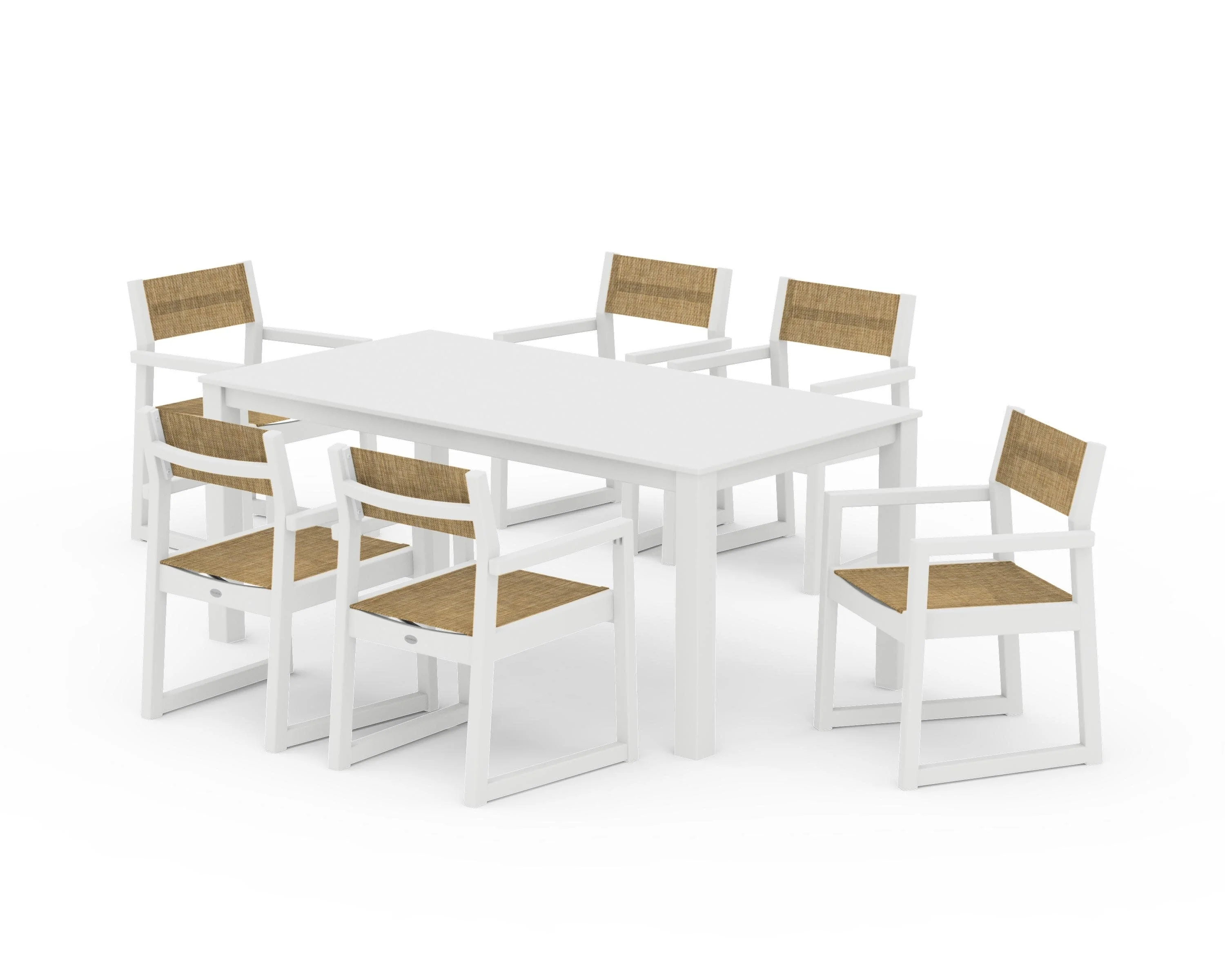 EDGE Sling Arm Chair 7-Piece Parsons Dining Set - Image 28