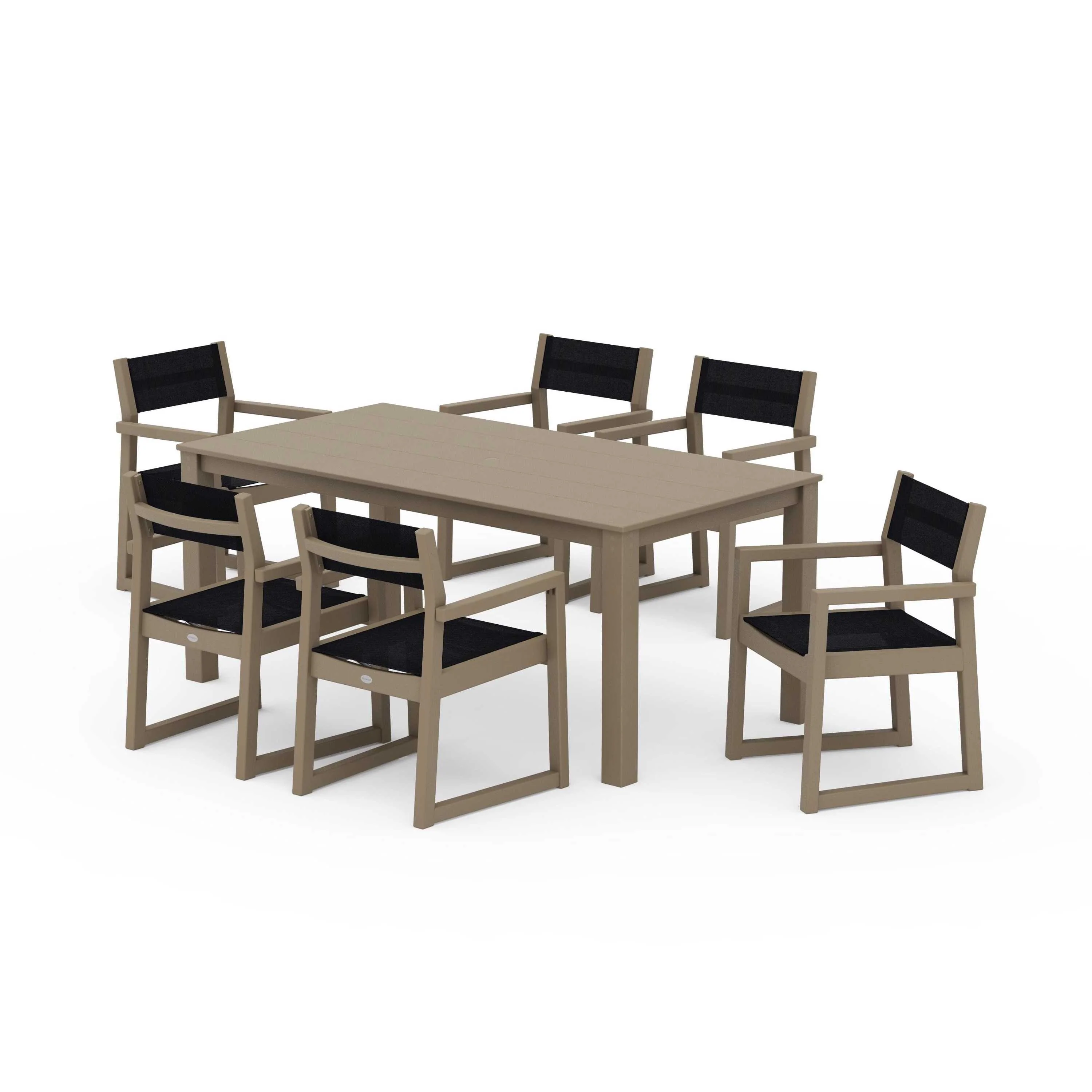 EDGE Sling Arm Chair 7-Piece Parsons Dining Set - Image 40