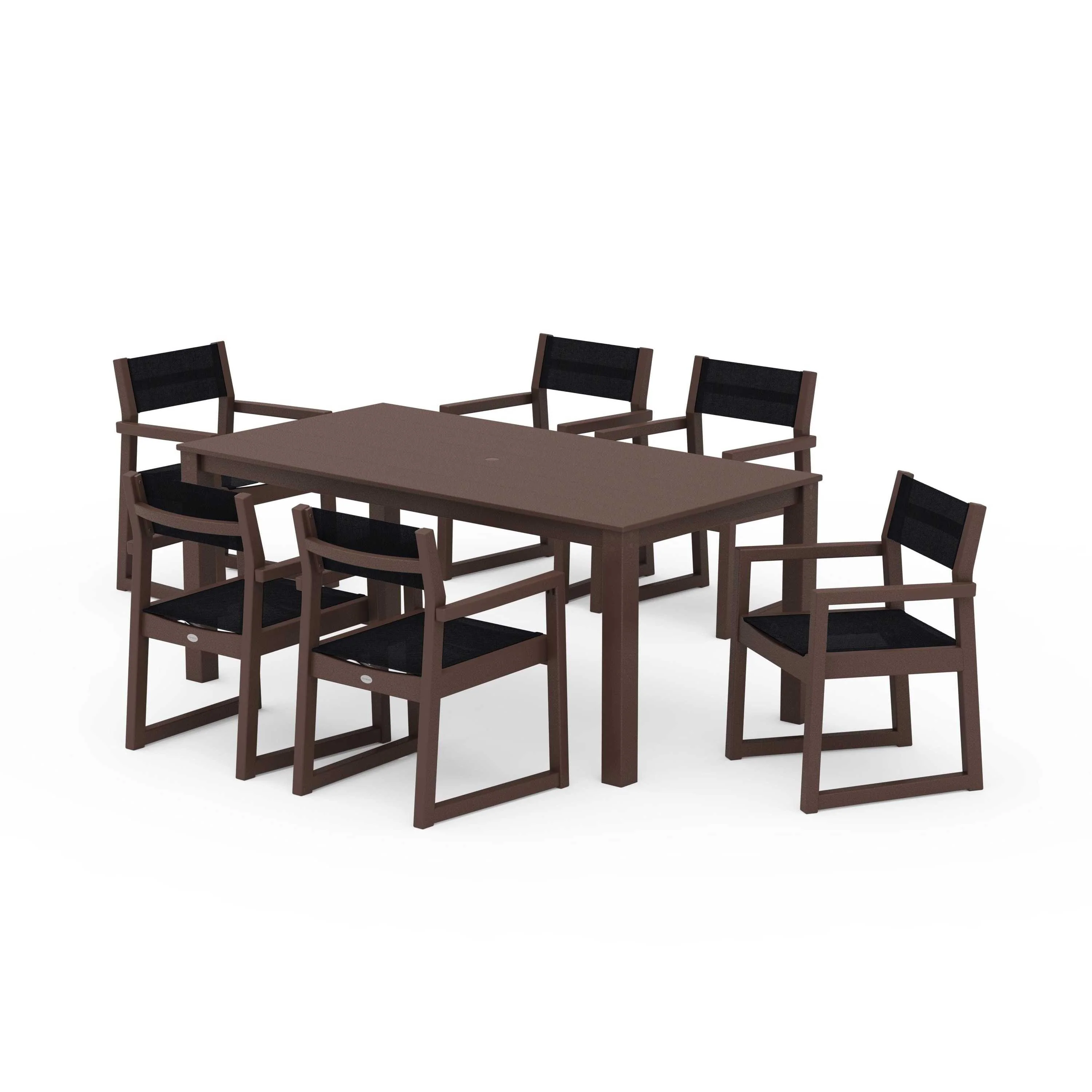 EDGE Sling Arm Chair 7-Piece Parsons Dining Set - Image 49