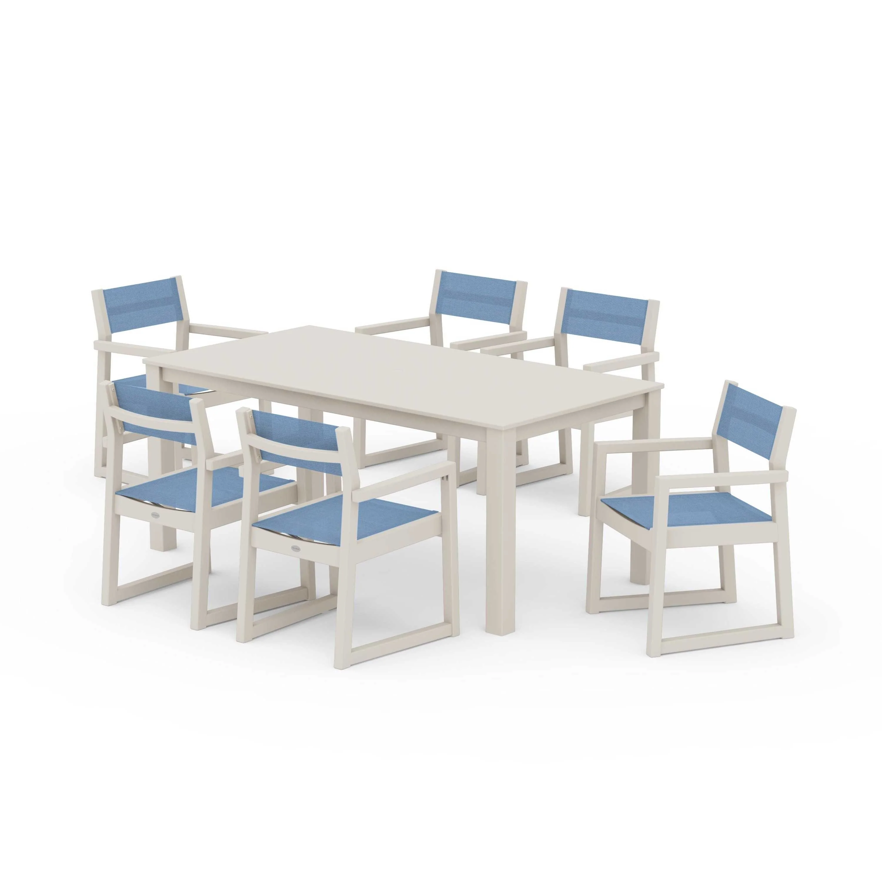 EDGE Sling Arm Chair 7-Piece Parsons Dining Set - Image 51