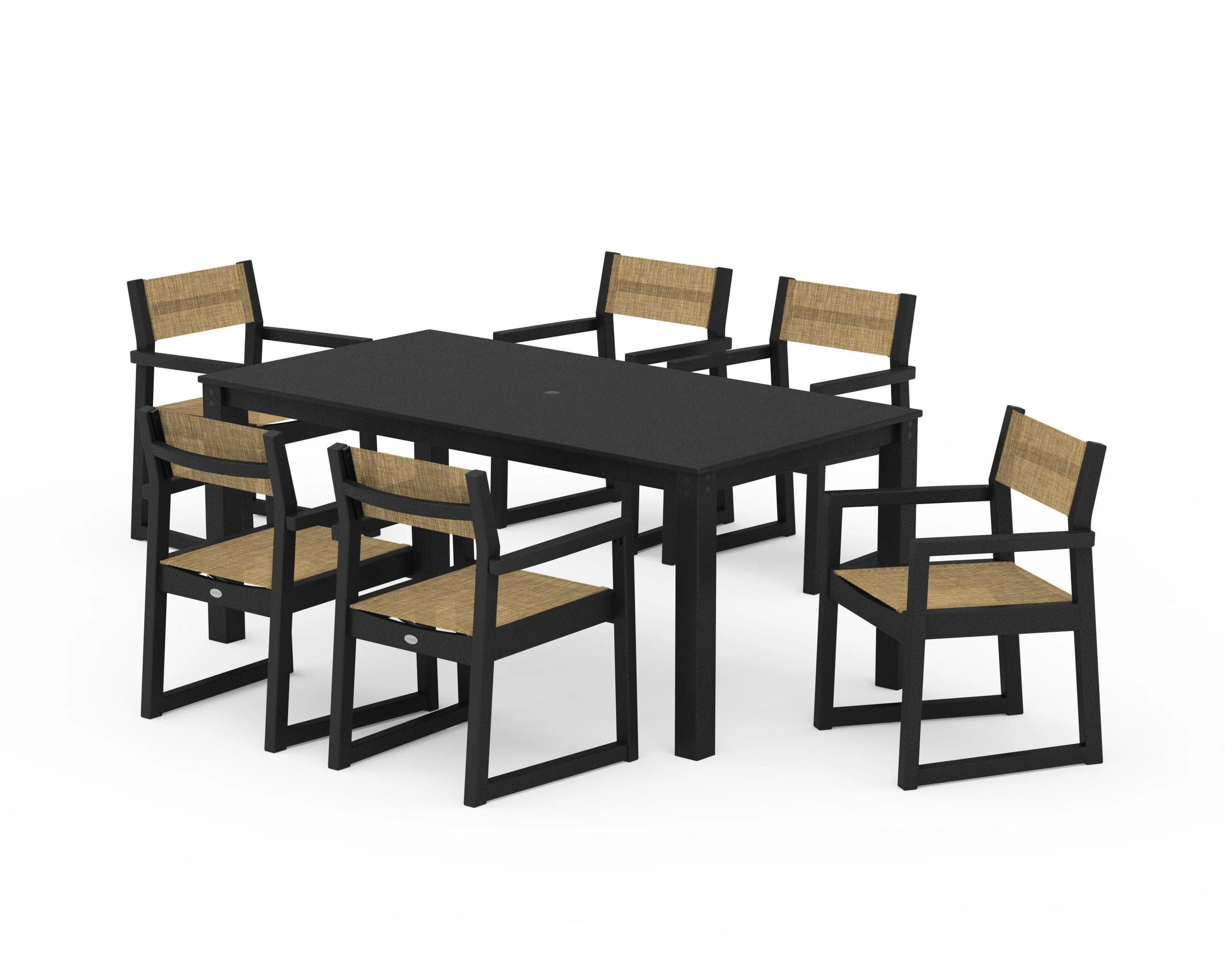 EDGE Sling Arm Chair 7-Piece Parsons Dining Set - Image 6